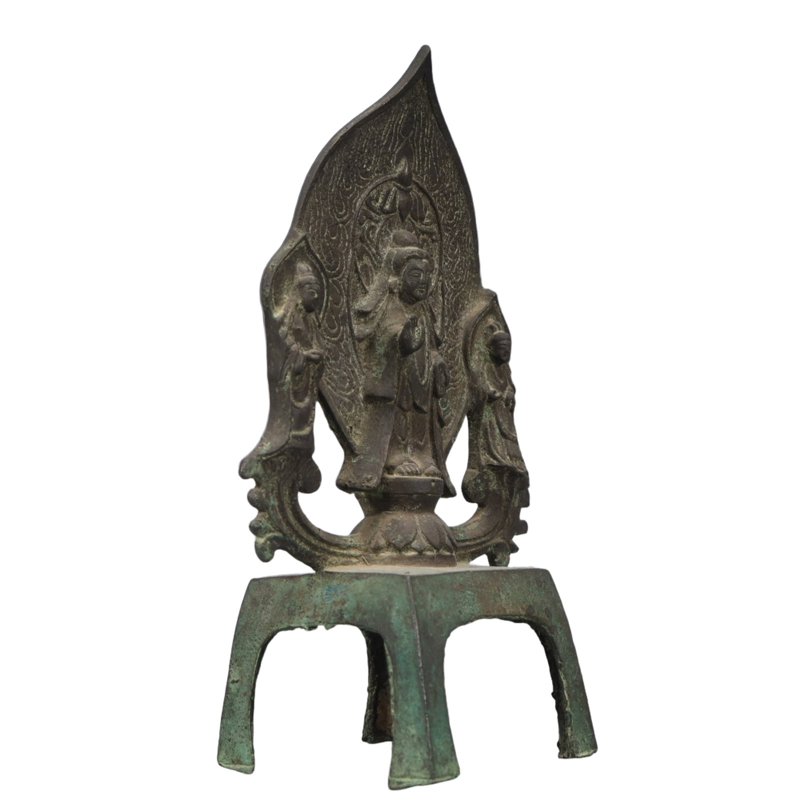 A Solemn Bronze Buddha Statue - 5