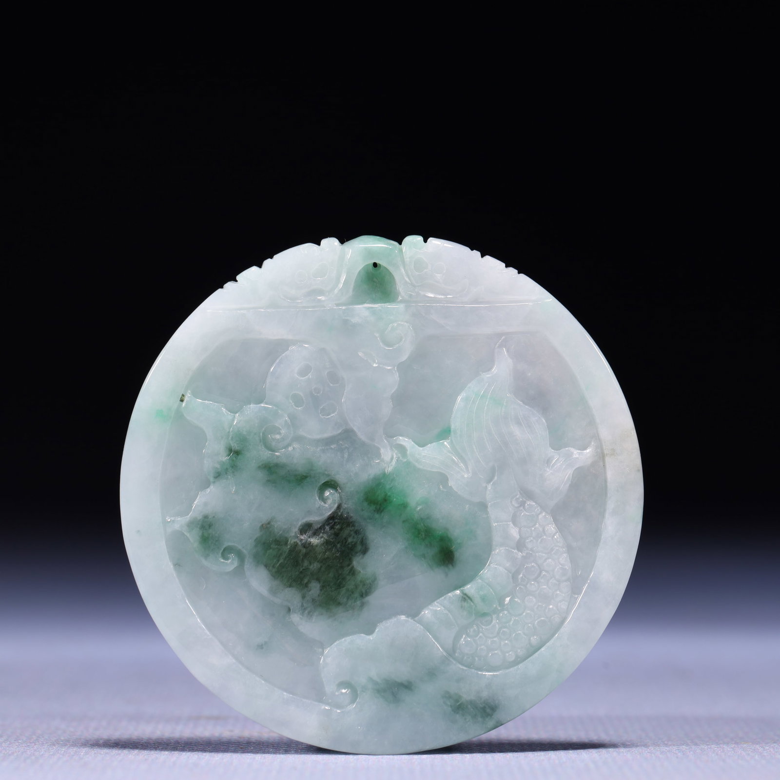 An Exquisite Jadeite Dragon Pattern Pendant - 4