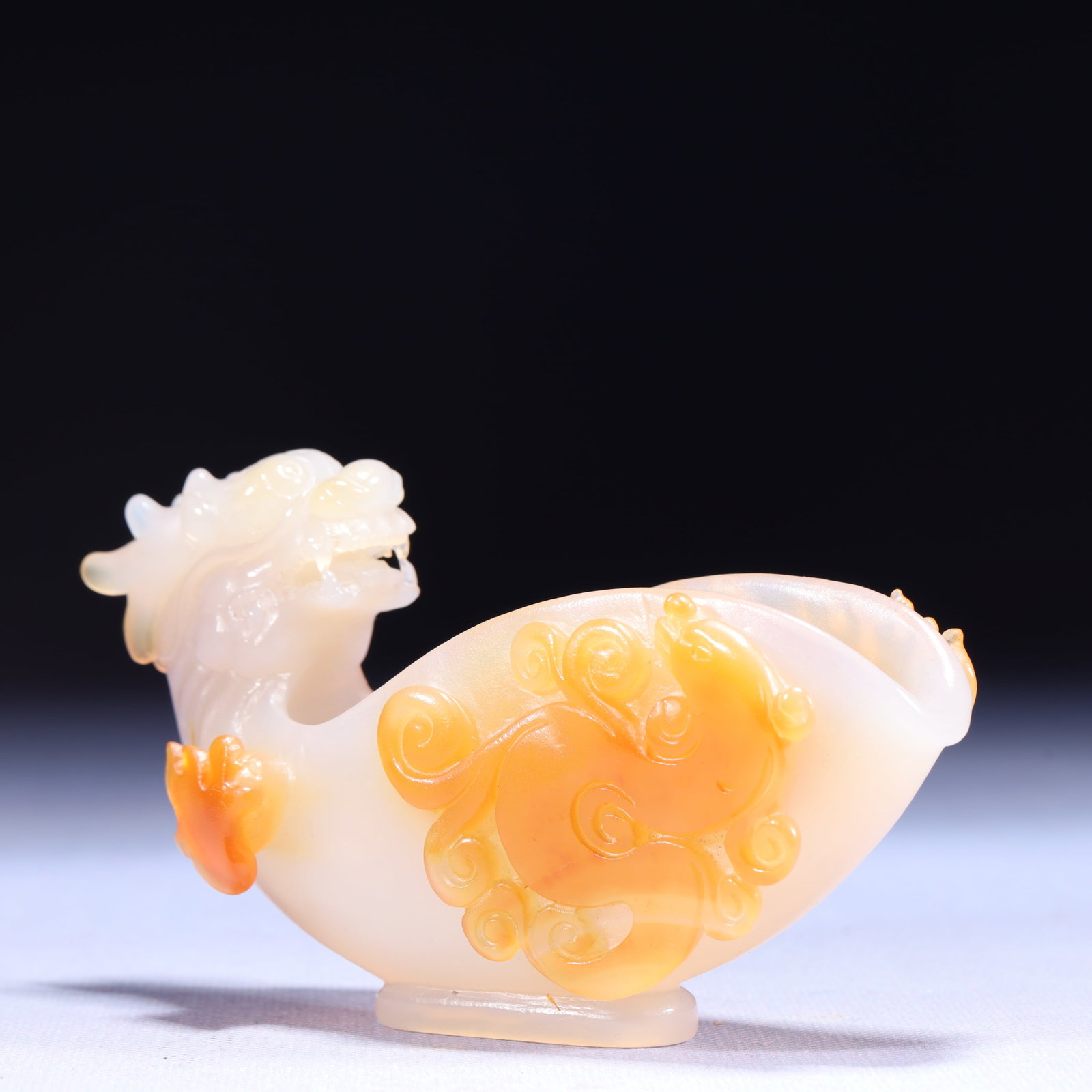 An Exquisite Agate Dragon Cup - 10