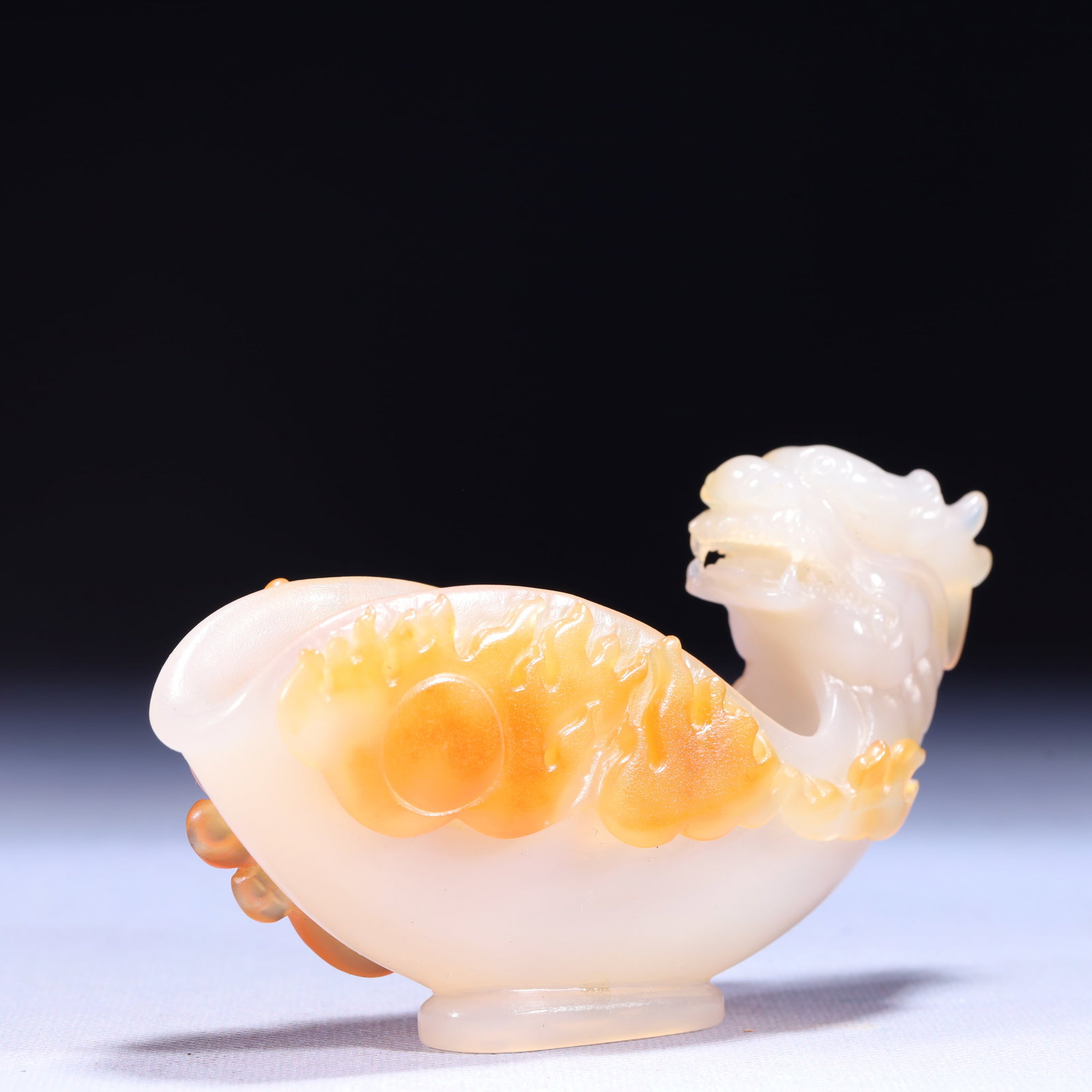 An Exquisite Agate Dragon Cup - 11