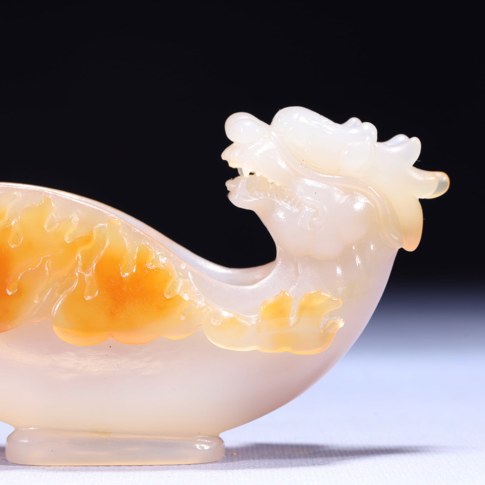 An Exquisite Agate Dragon Cup - 2
