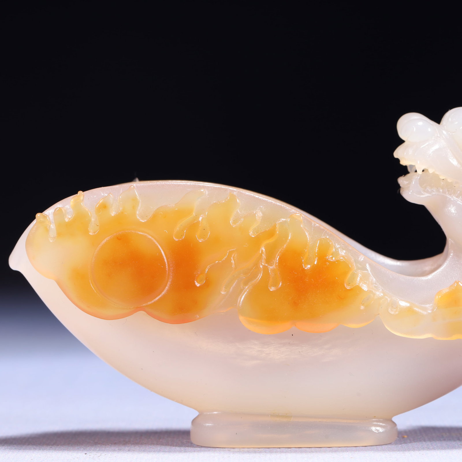 An Exquisite Agate Dragon Cup - 3