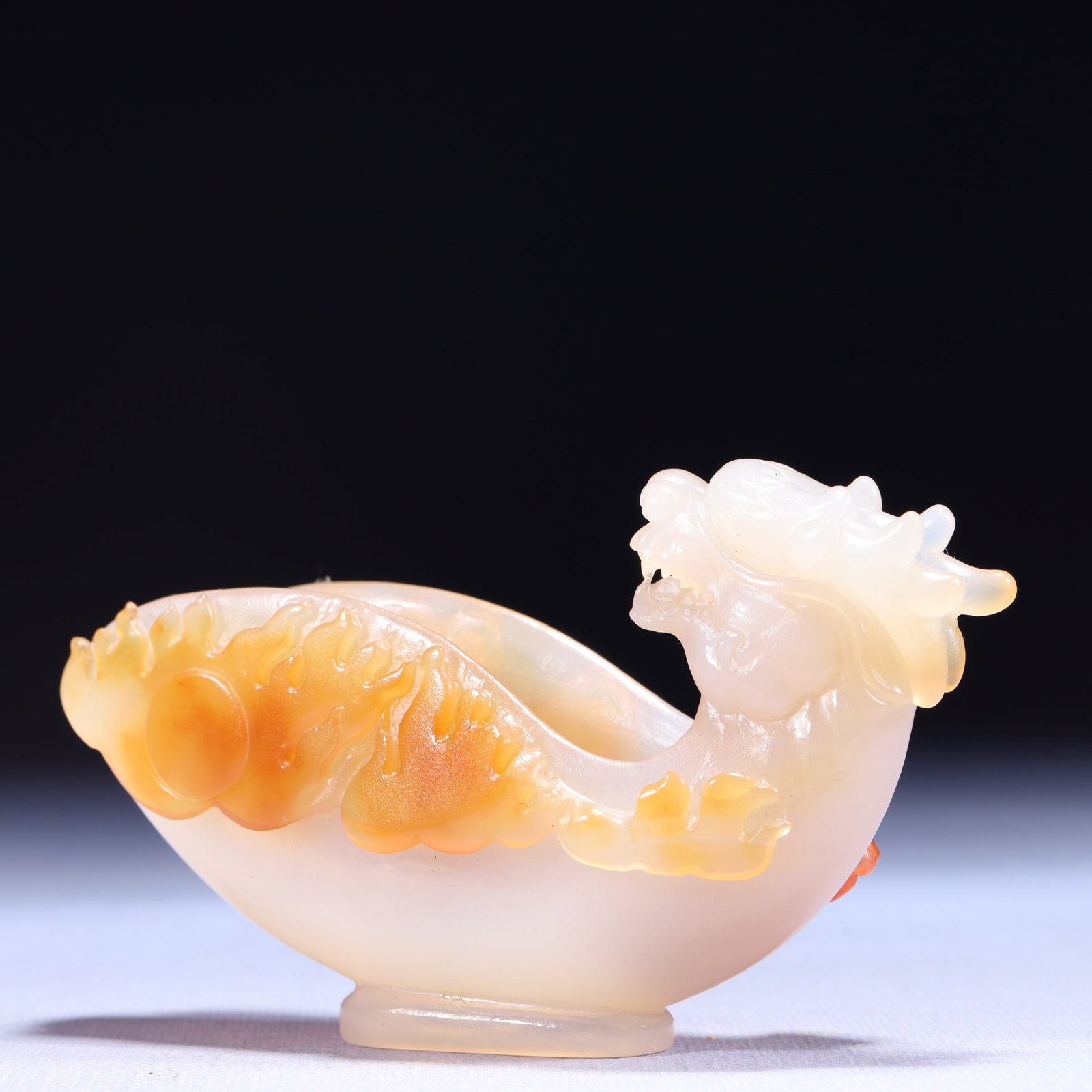 An Exquisite Agate Dragon Cup - 4