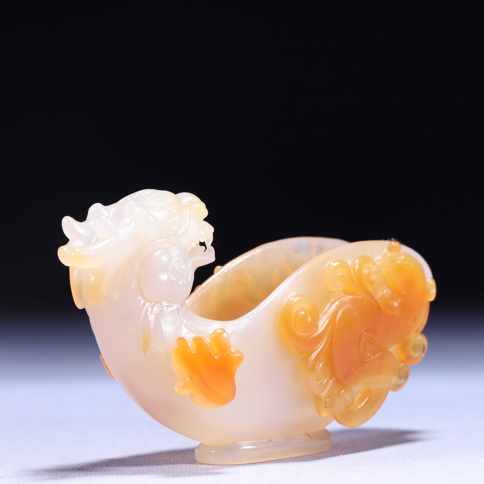 An Exquisite Agate Dragon Cup - 6