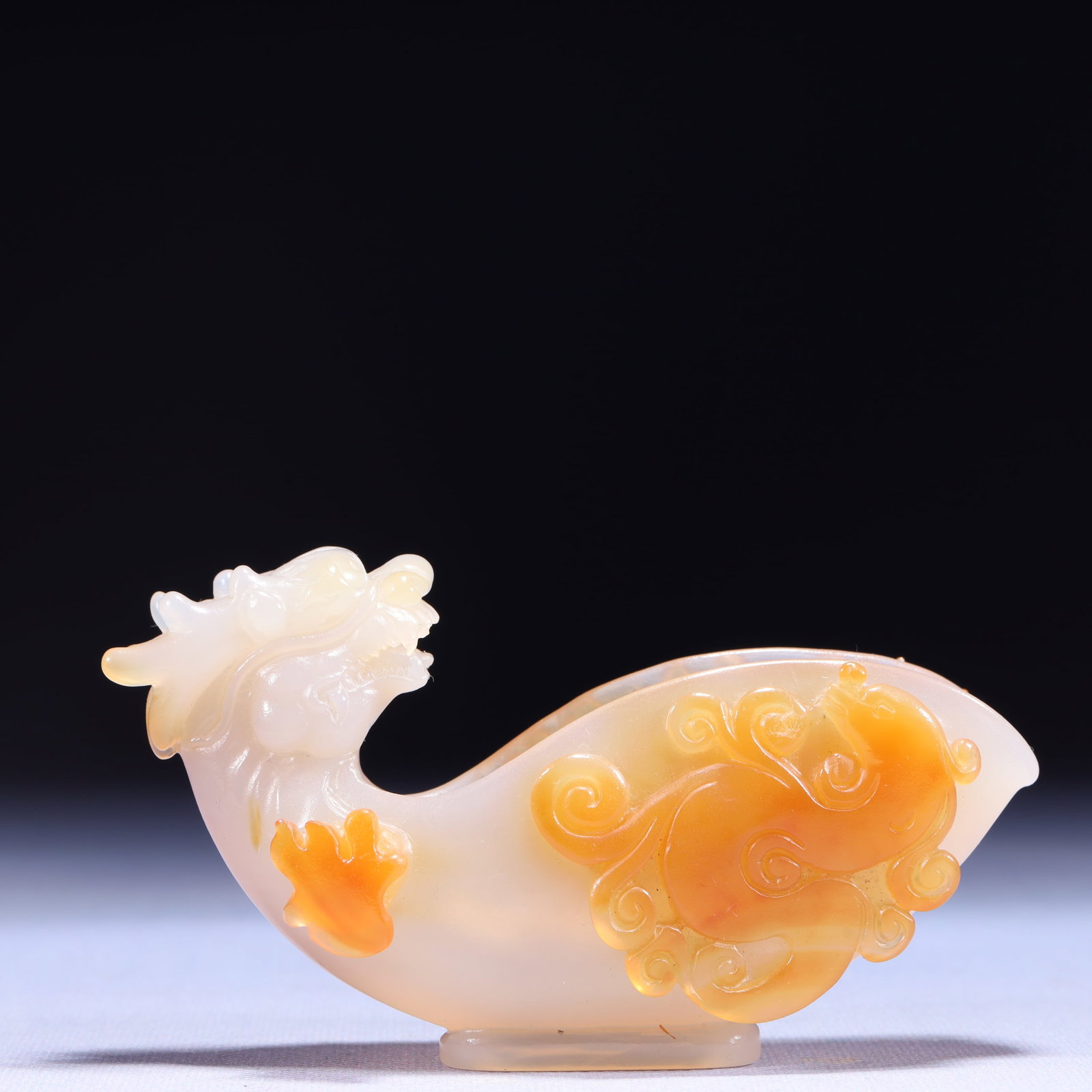 An Exquisite Agate Dragon Cup - 7
