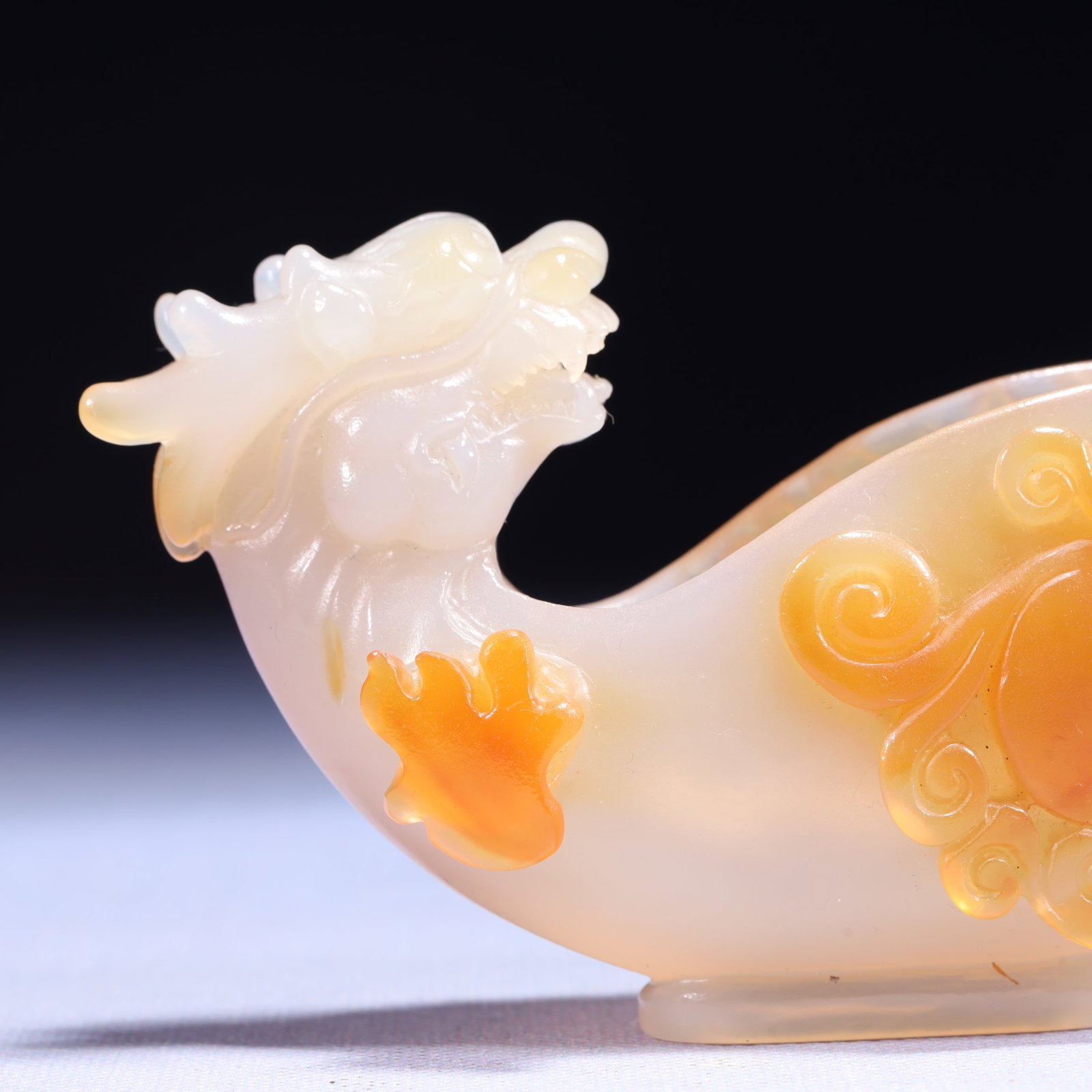 An Exquisite Agate Dragon Cup - 8
