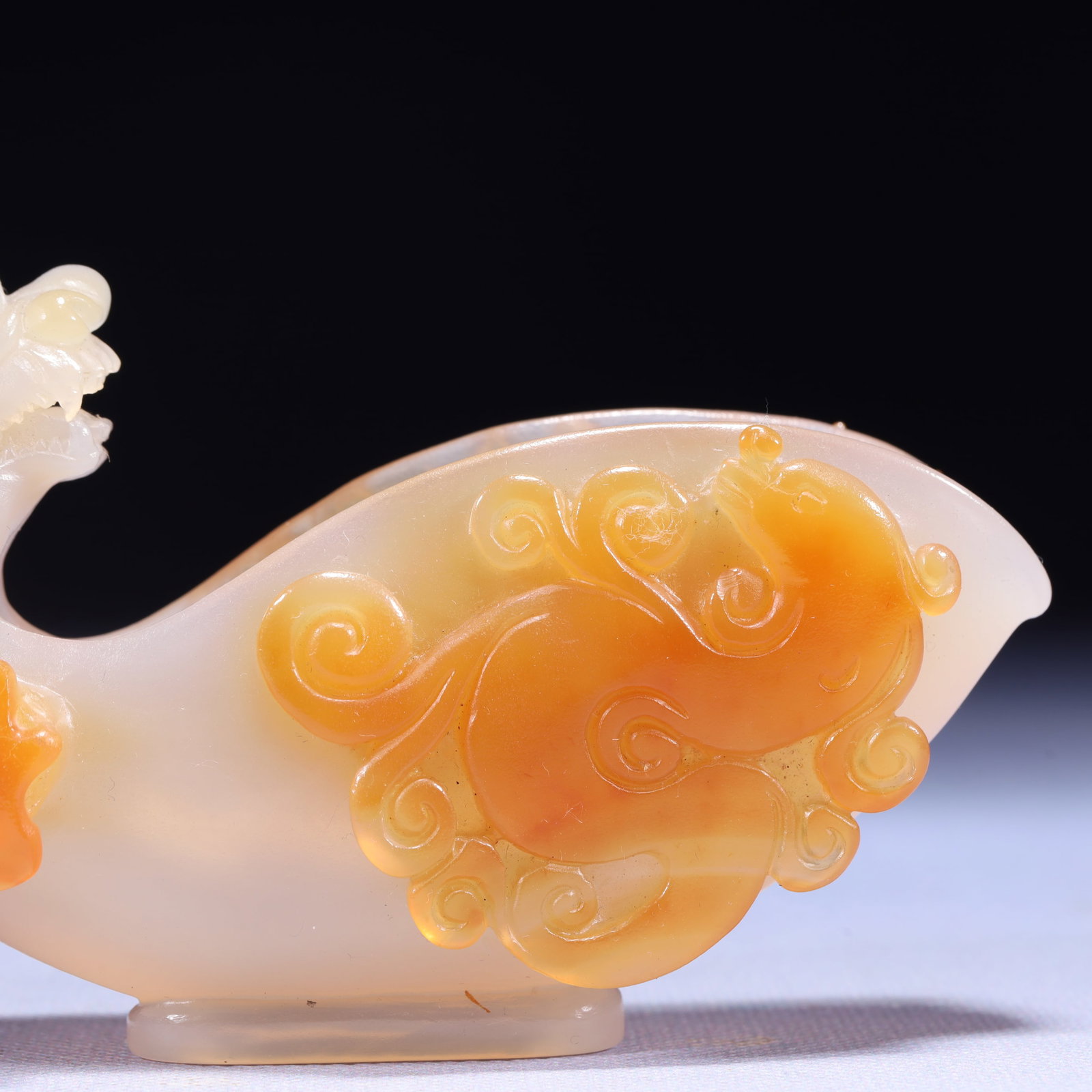 An Exquisite Agate Dragon Cup - 9