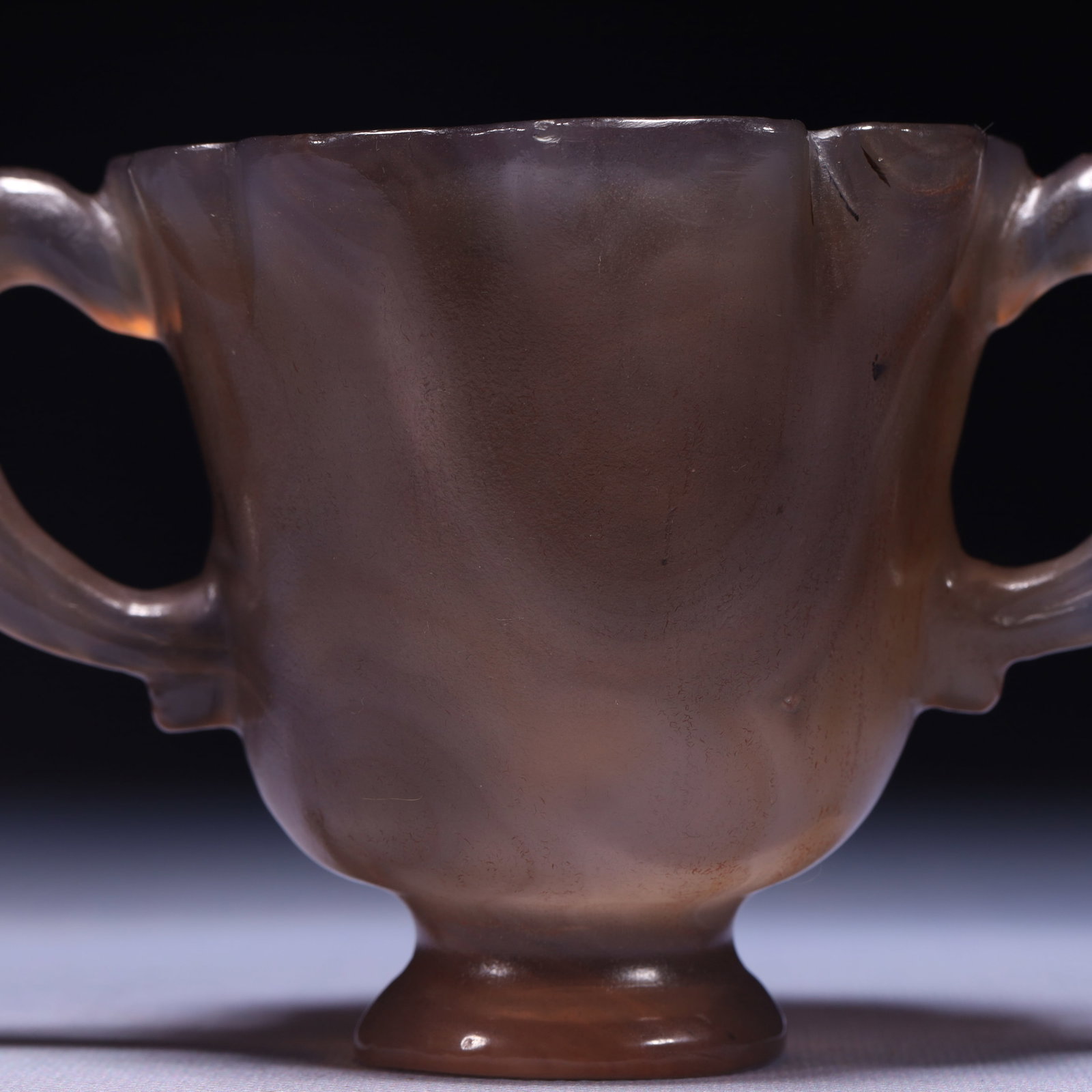 An Exquisite Agate Double-Ears Cup - 4