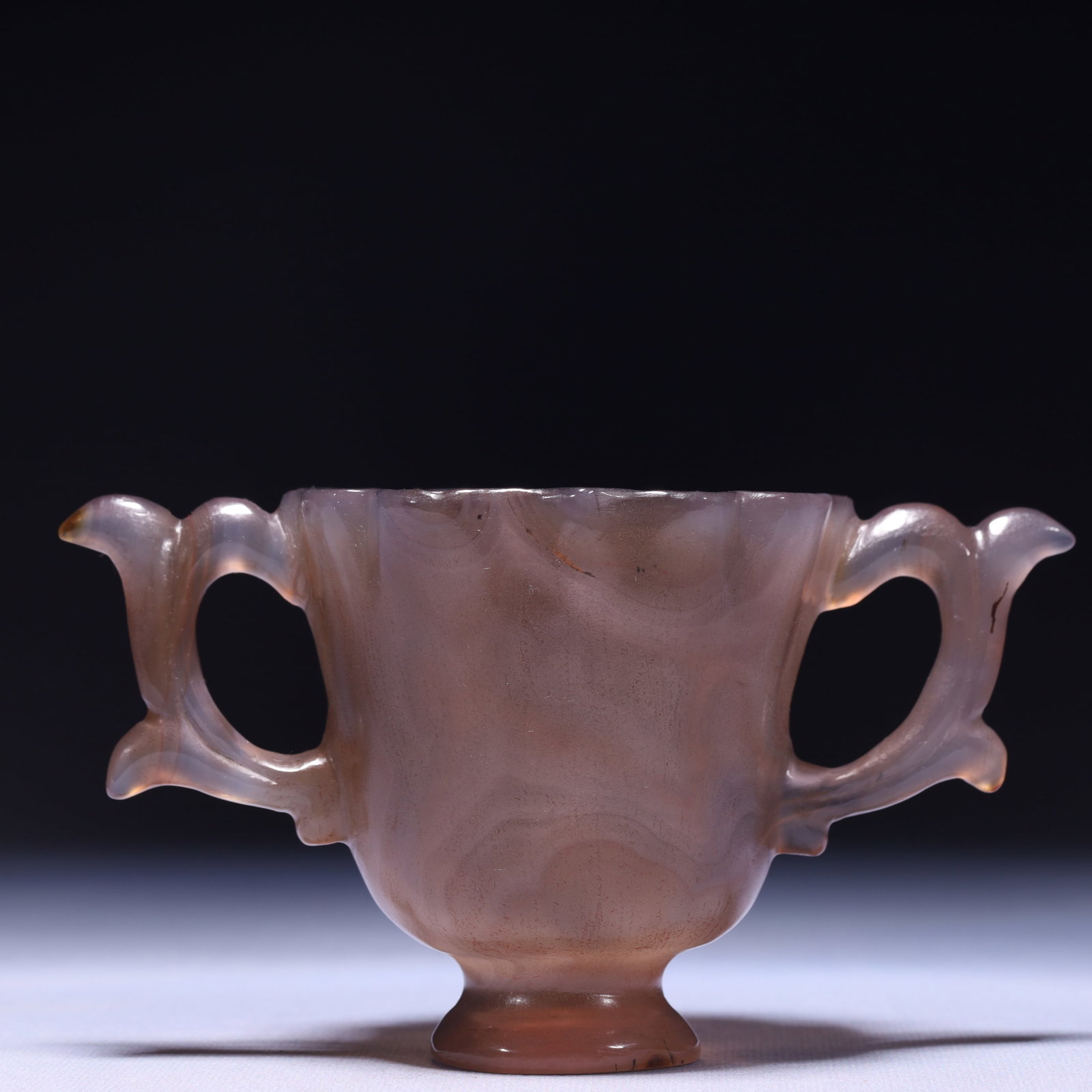 An Exquisite Agate Double-Ears Cup - 8