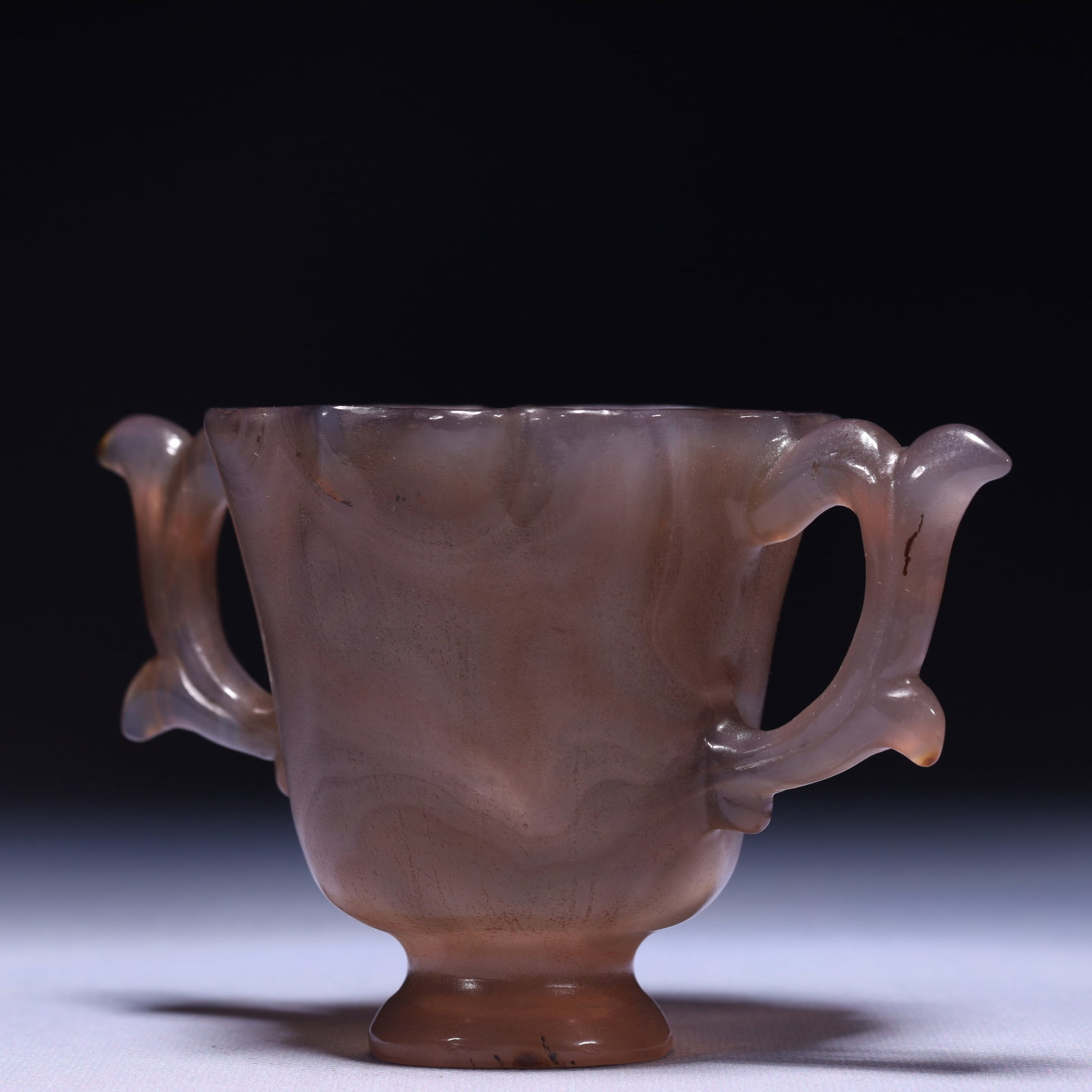 An Exquisite Agate Double-Ears Cup - 9