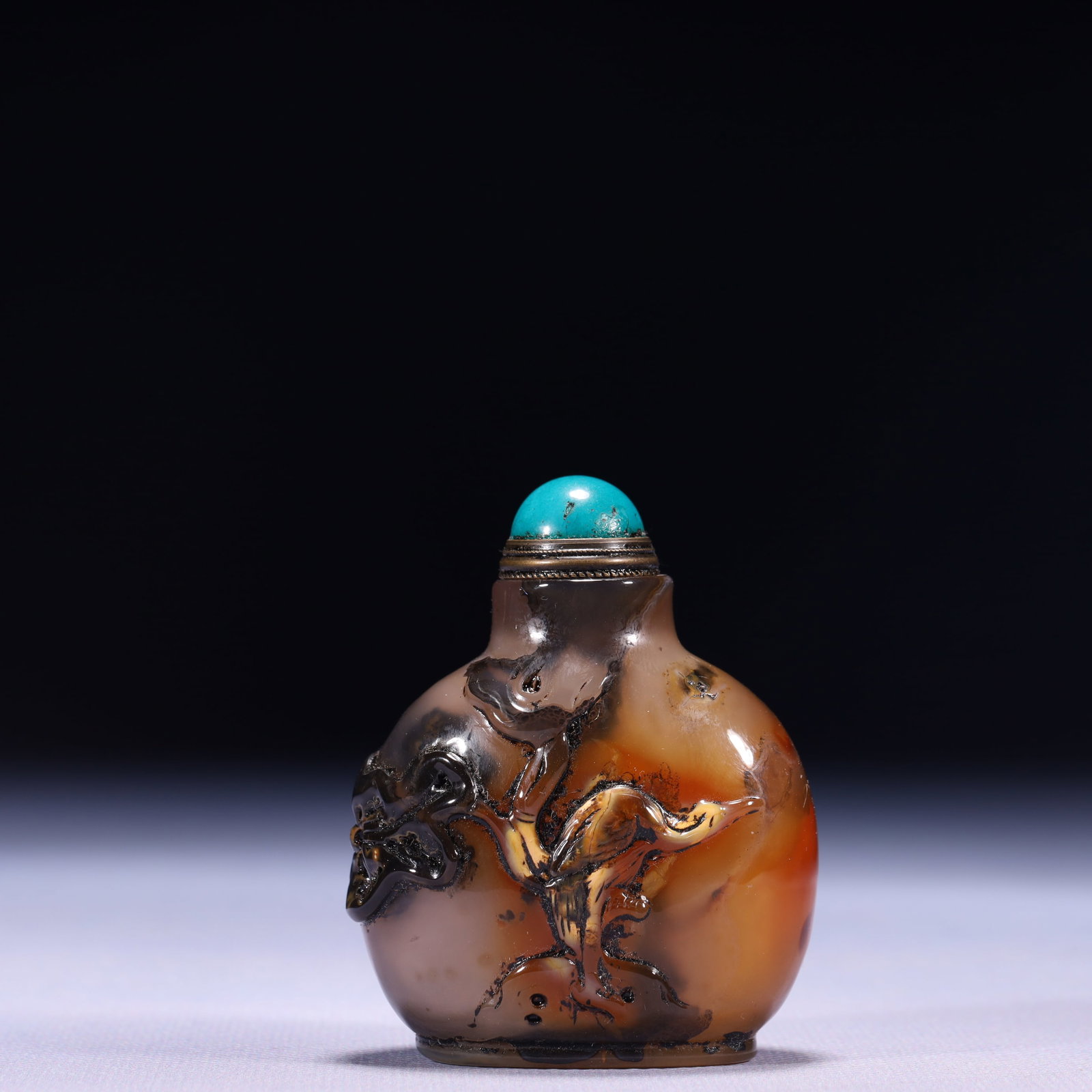 An Exquisite Agate Landscape Pattern Snuff Bottle - 5