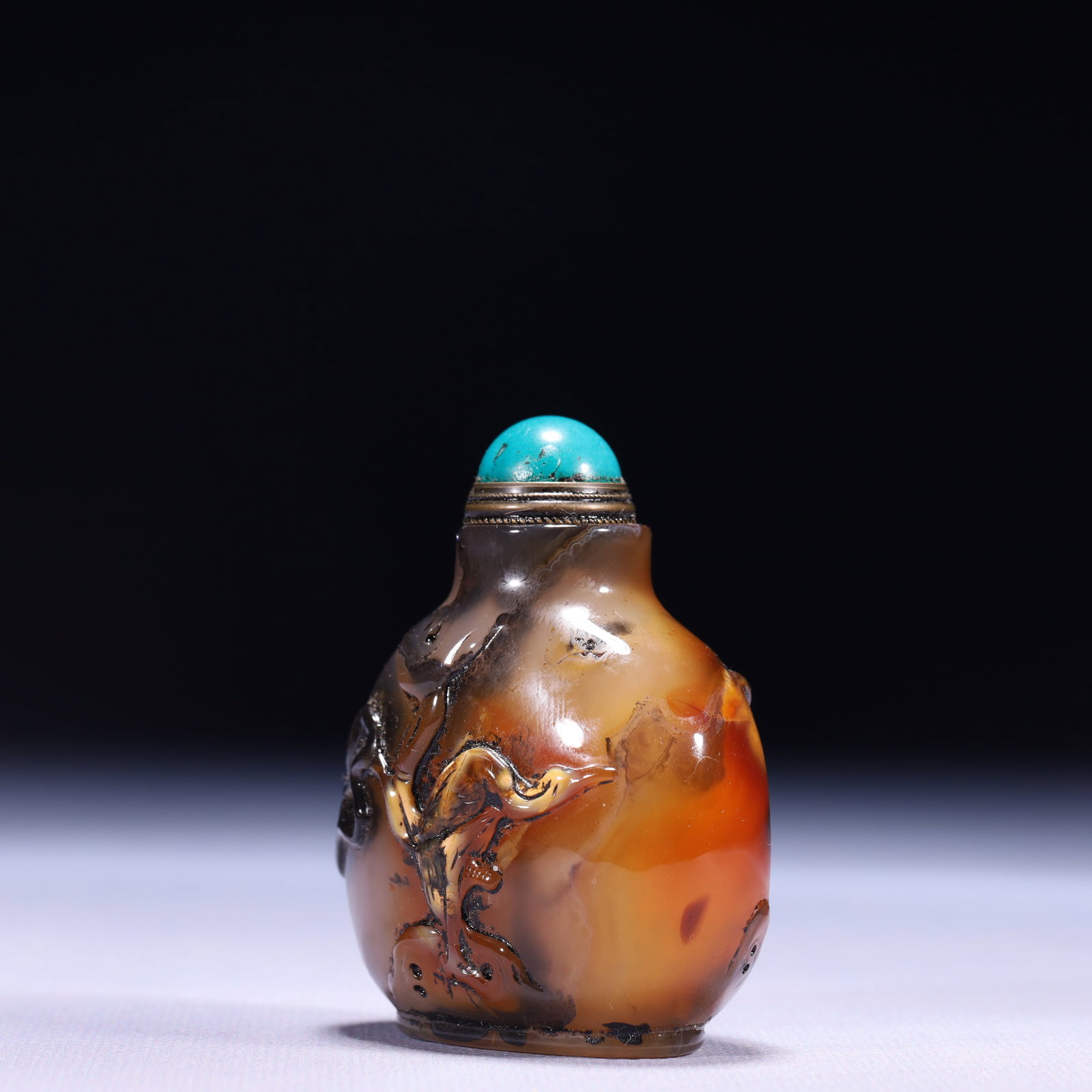 An Exquisite Agate Landscape Pattern Snuff Bottle - 6