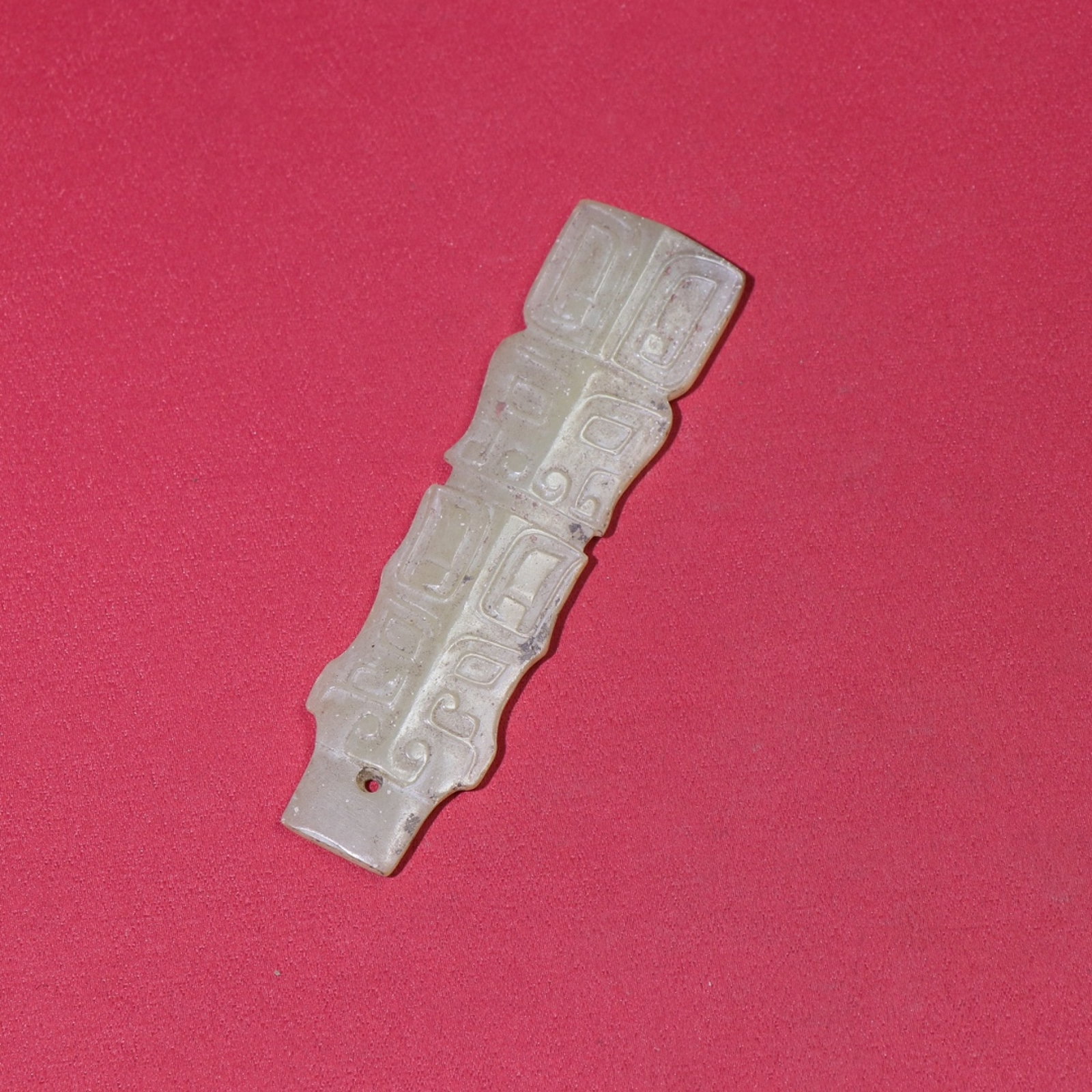 White Jade Beast-Face Pattern Pendant - 7