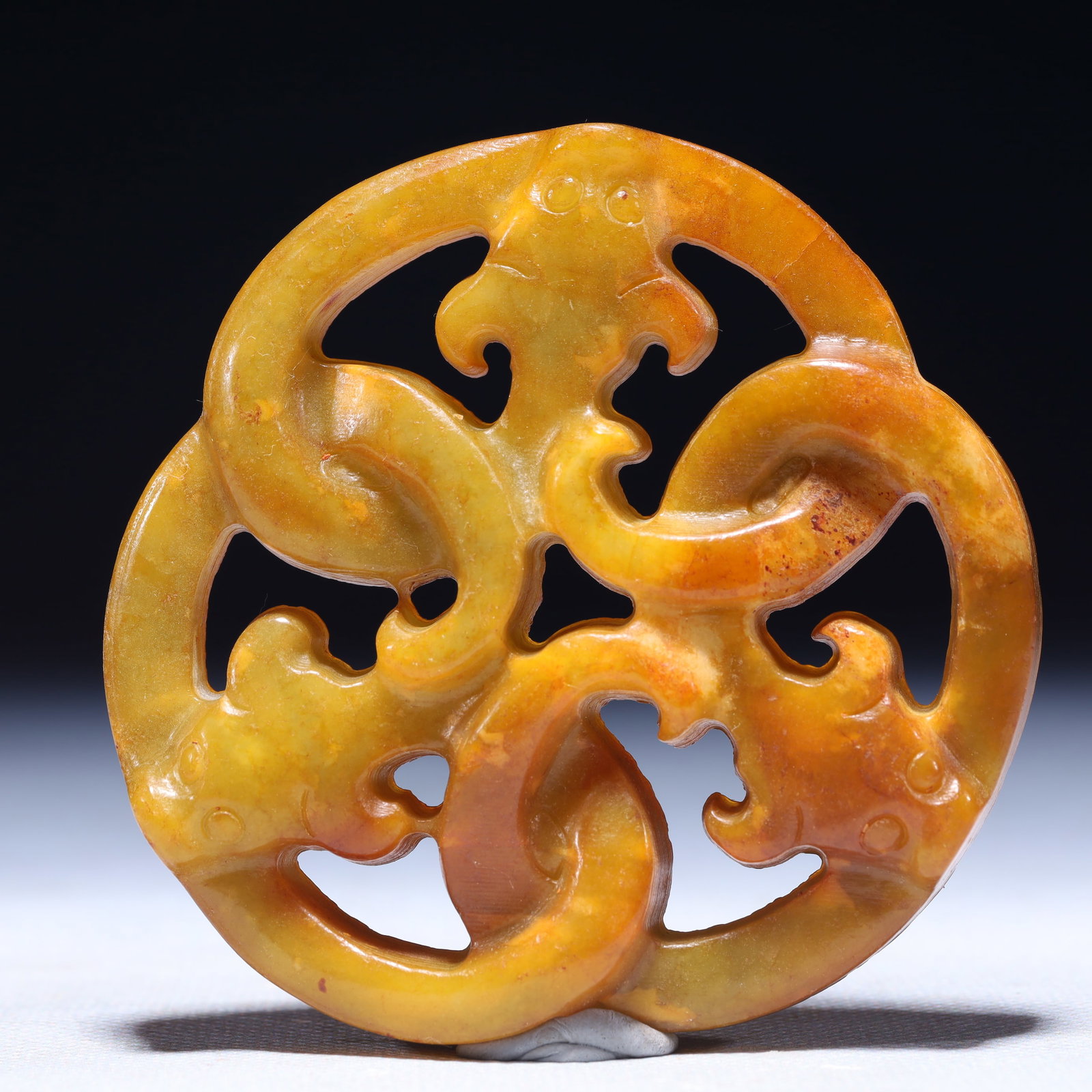 An Exquisite Archaic Jade Snake Patten Pendant: An Exquisite Archaic Jade Snake Patten Pendant,Ancient Time,China,Size:3.1inx0.3in,Weight:81g 高古玉蛇纹挂件,中国远古时期