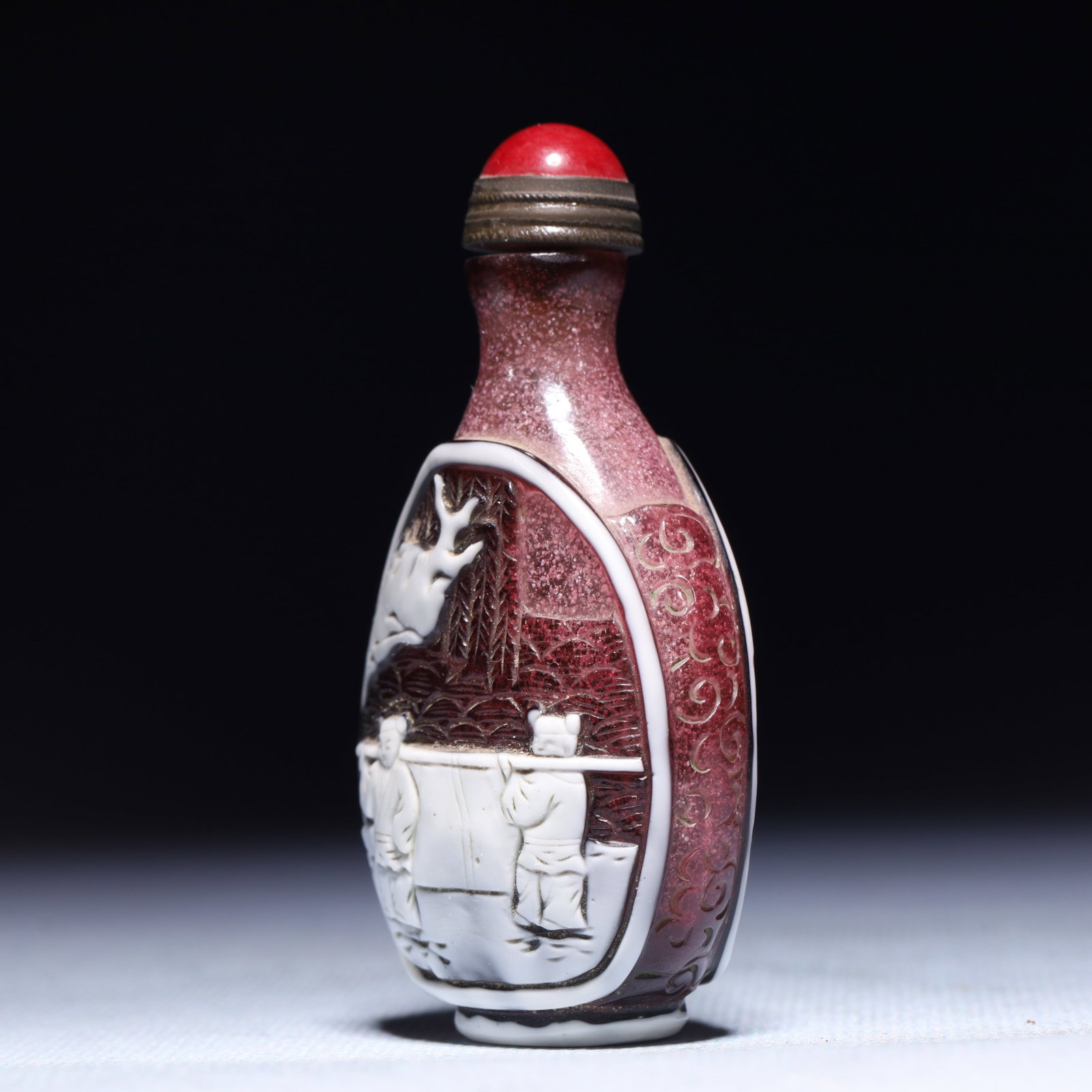 An Exquisite Glass Figure Pattern Snuff Bottle - 2