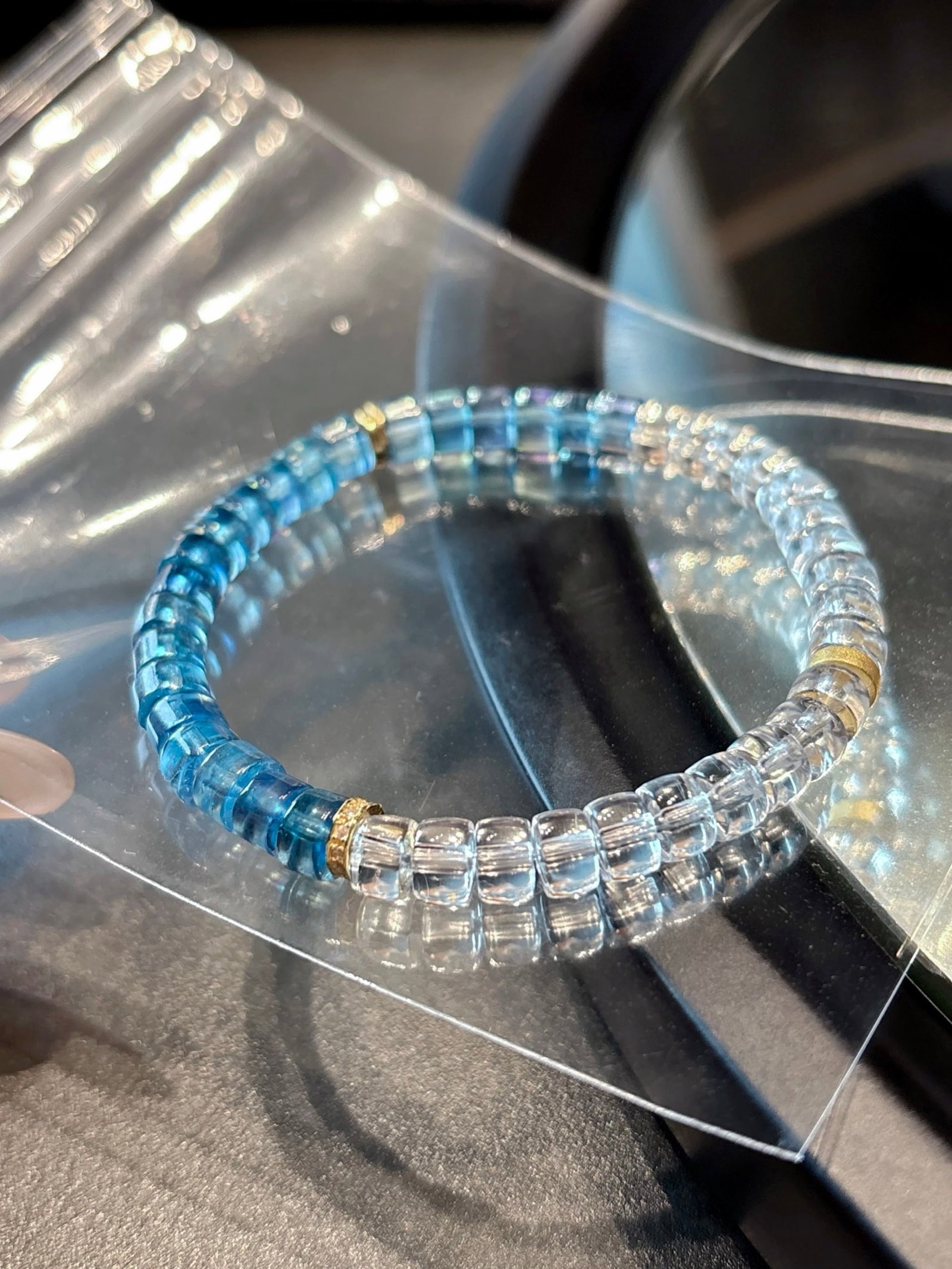 An Exquisite Aquamarine Bracelet: An Exquisite Aquamarine Bracelet,Size:0.3in,Weight:14g ?????