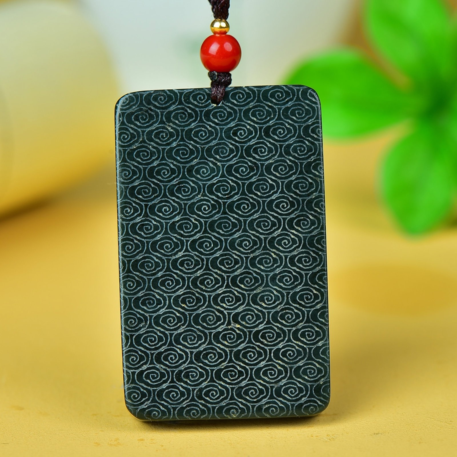 An Exquisite Jasper Dragon Pattern Pendant - 5