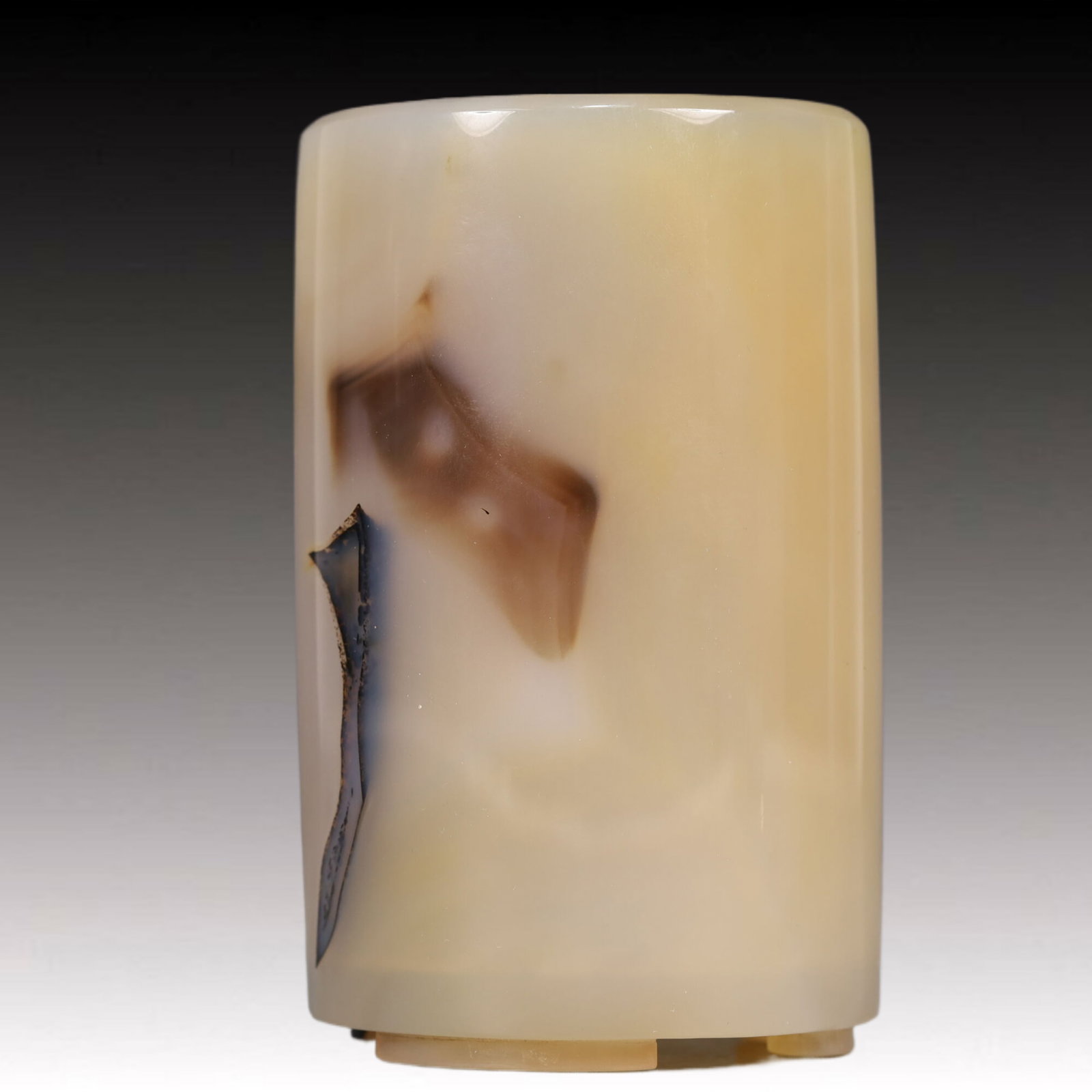 An Exquisite Agate Brush Pot - 2