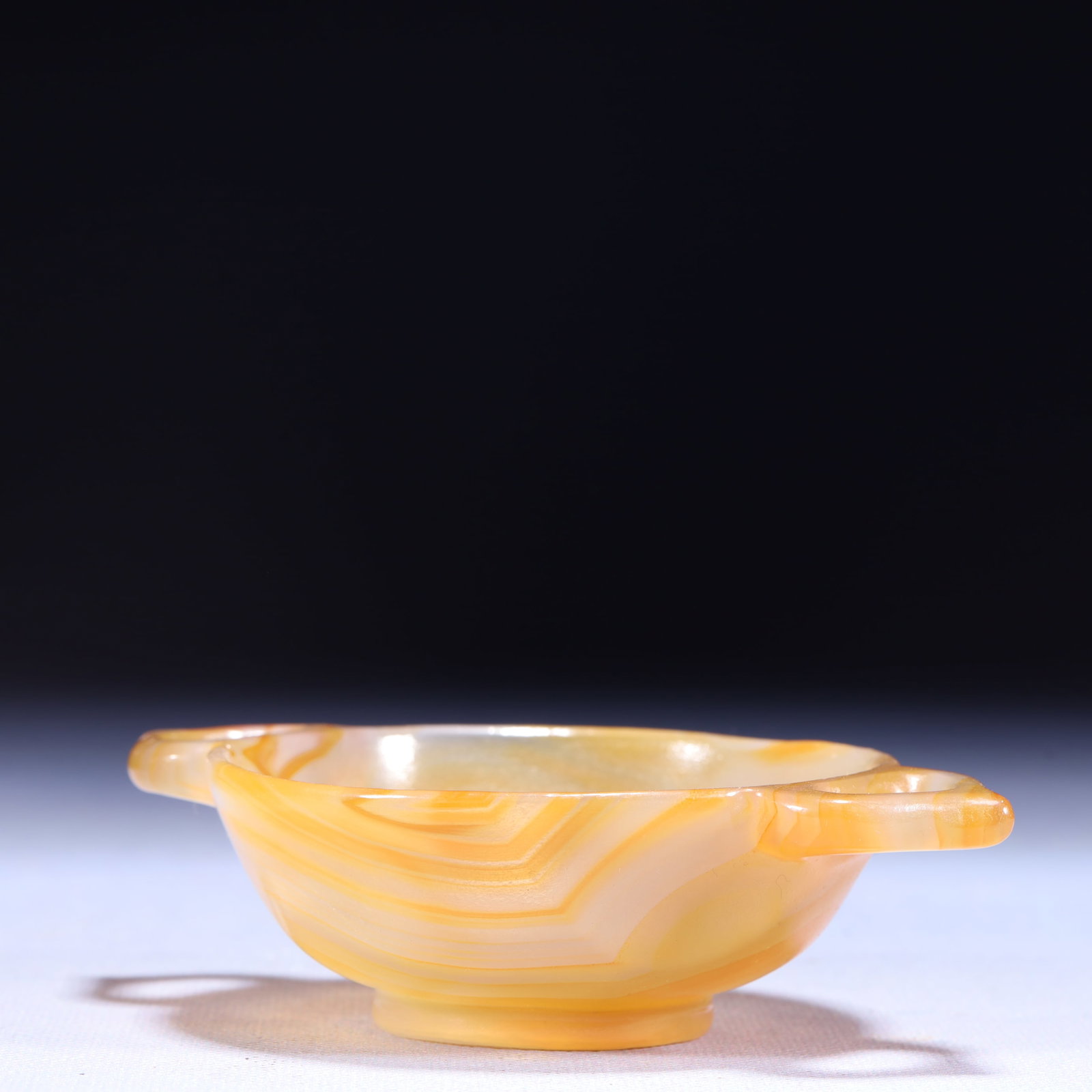An Exquisite Agate Double-Ears Cup - 8
