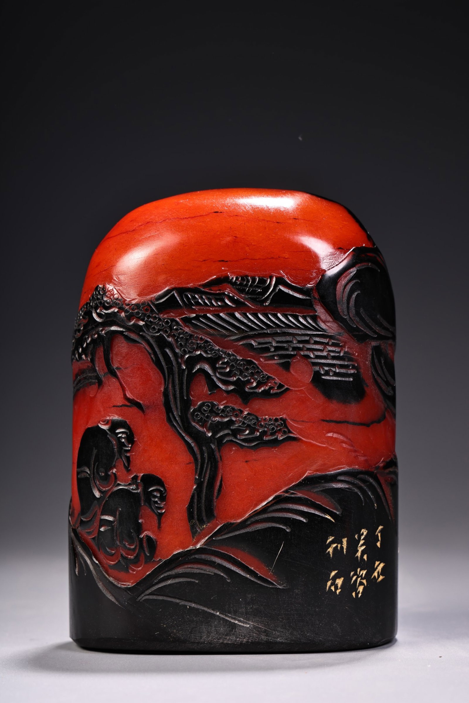 An Exquisite Shoushan Stone Carve Landscape and Figure Pattern Seal (1 of 11)