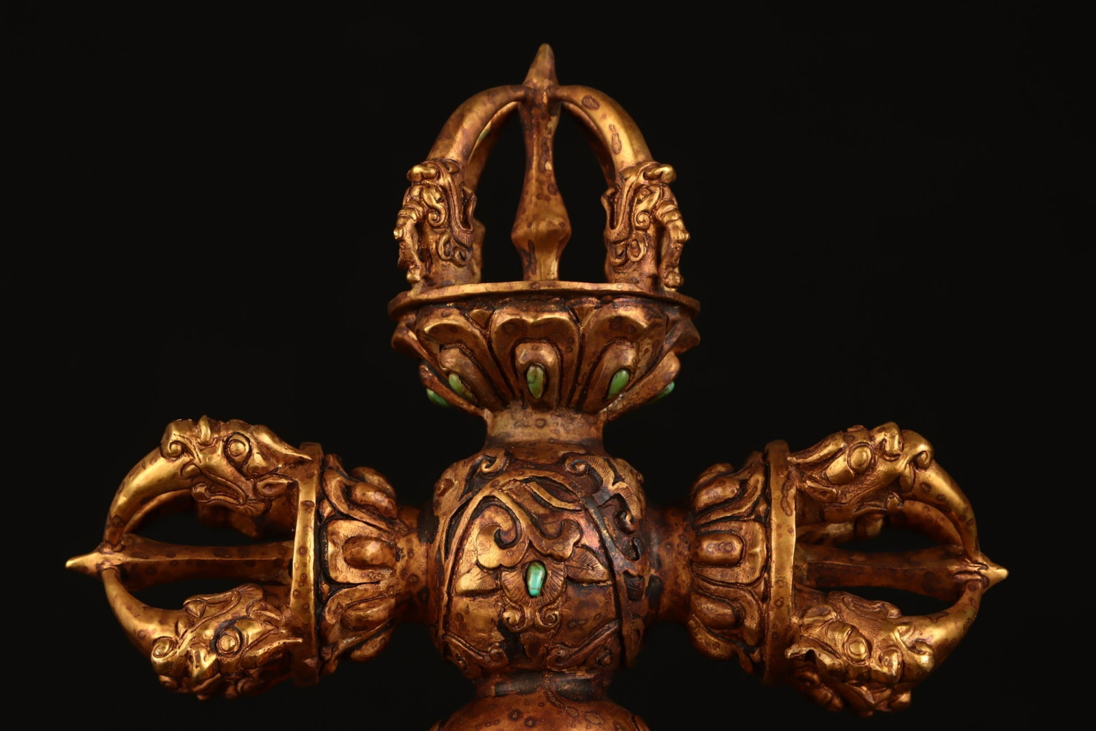 An Exquisite Gilt Bronze Ritual Implement - 2