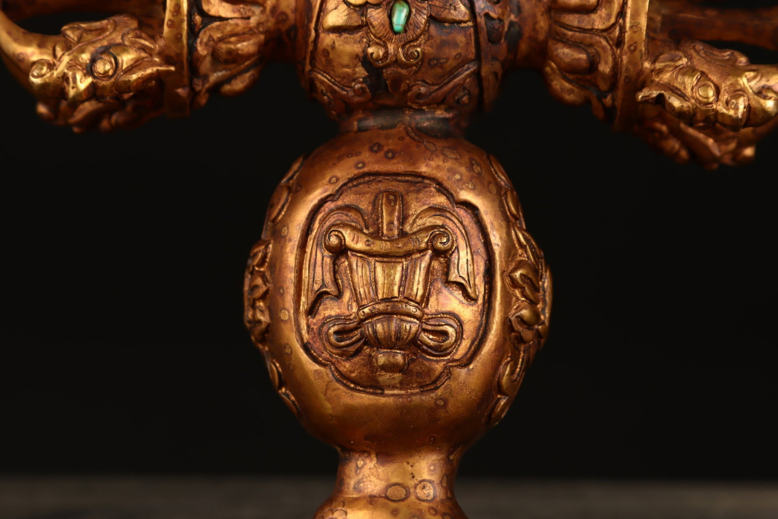 An Exquisite Gilt Bronze Ritual Implement - 3