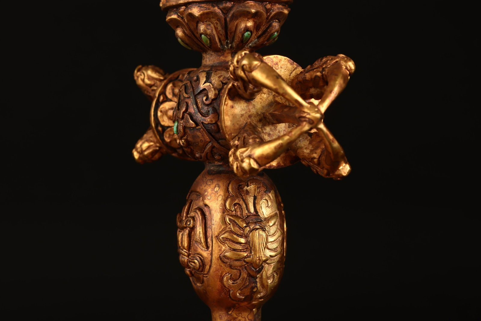 An Exquisite Gilt Bronze Ritual Implement - 9