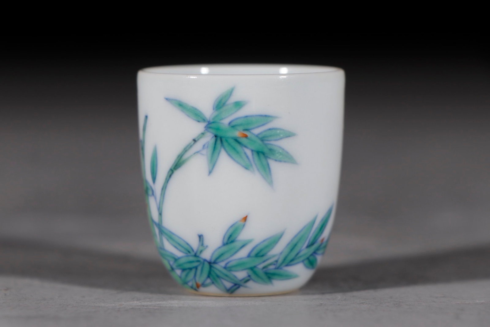 An Exquisite Doucai Bamboo Pattern Cup - 2