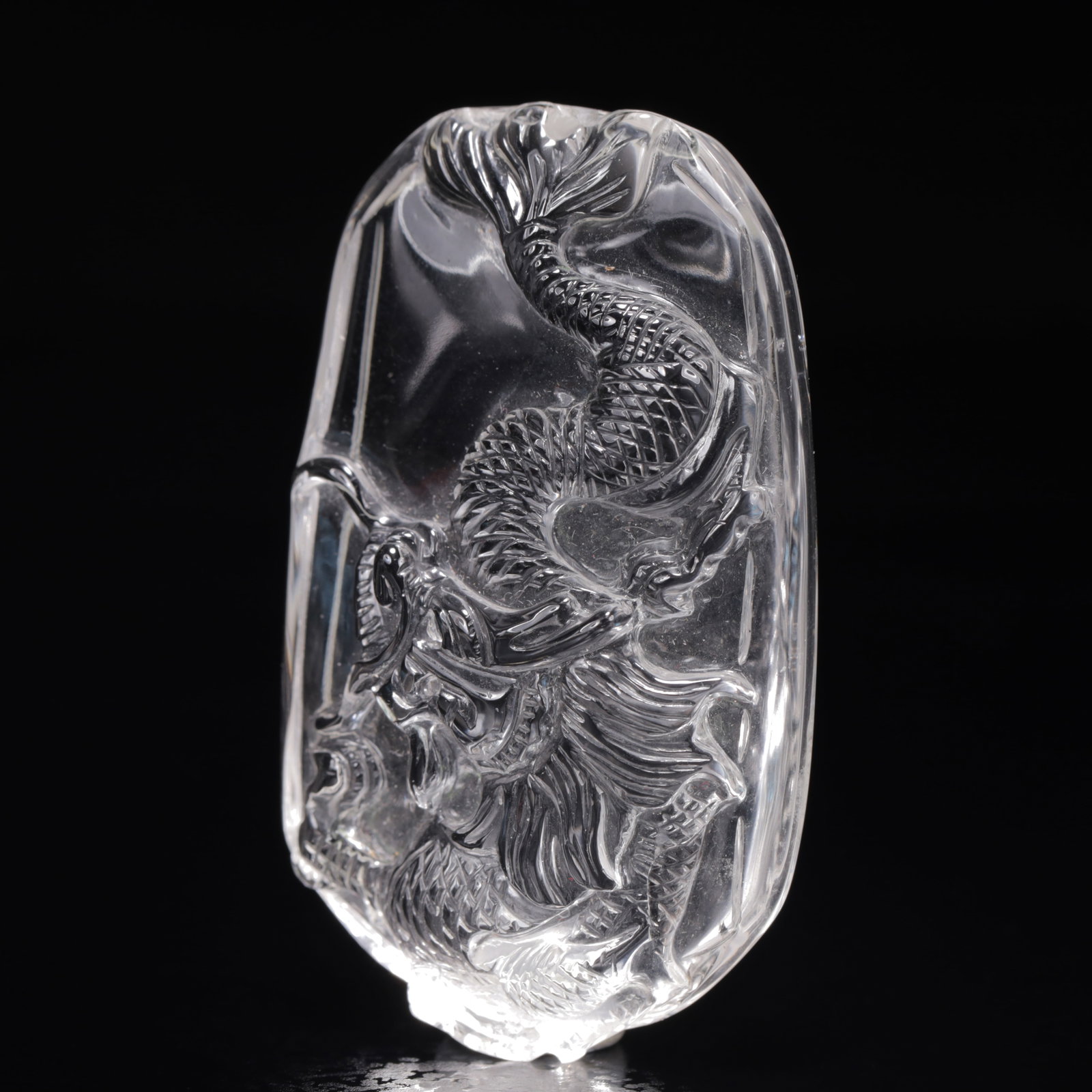 An Exquisite Crystal Dragon Pattern Pendant - 2