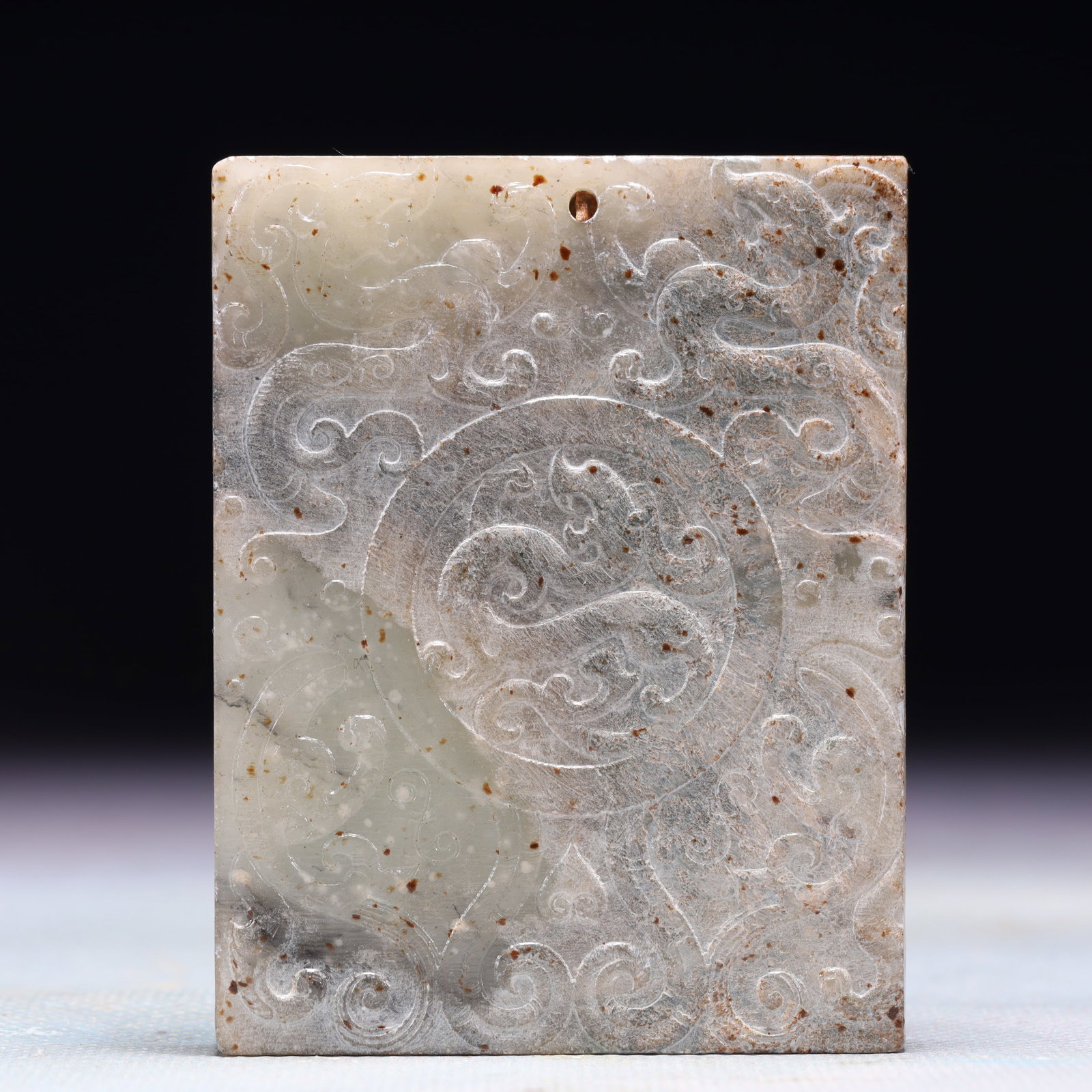 An Exquisite White Jade Dragon Pattern Pendant - 4