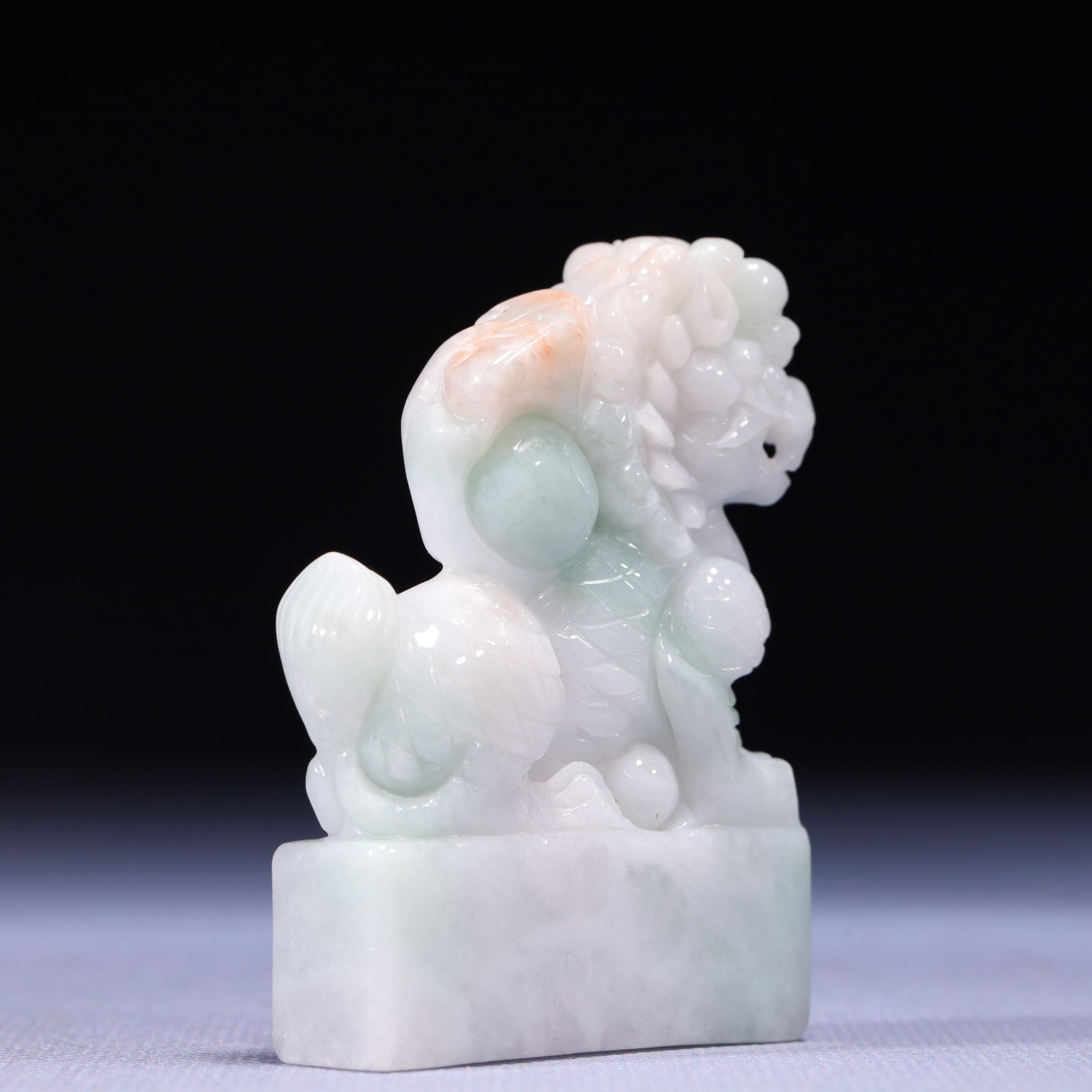An Exquisite Jadeite Lion Pattern Seal - 5