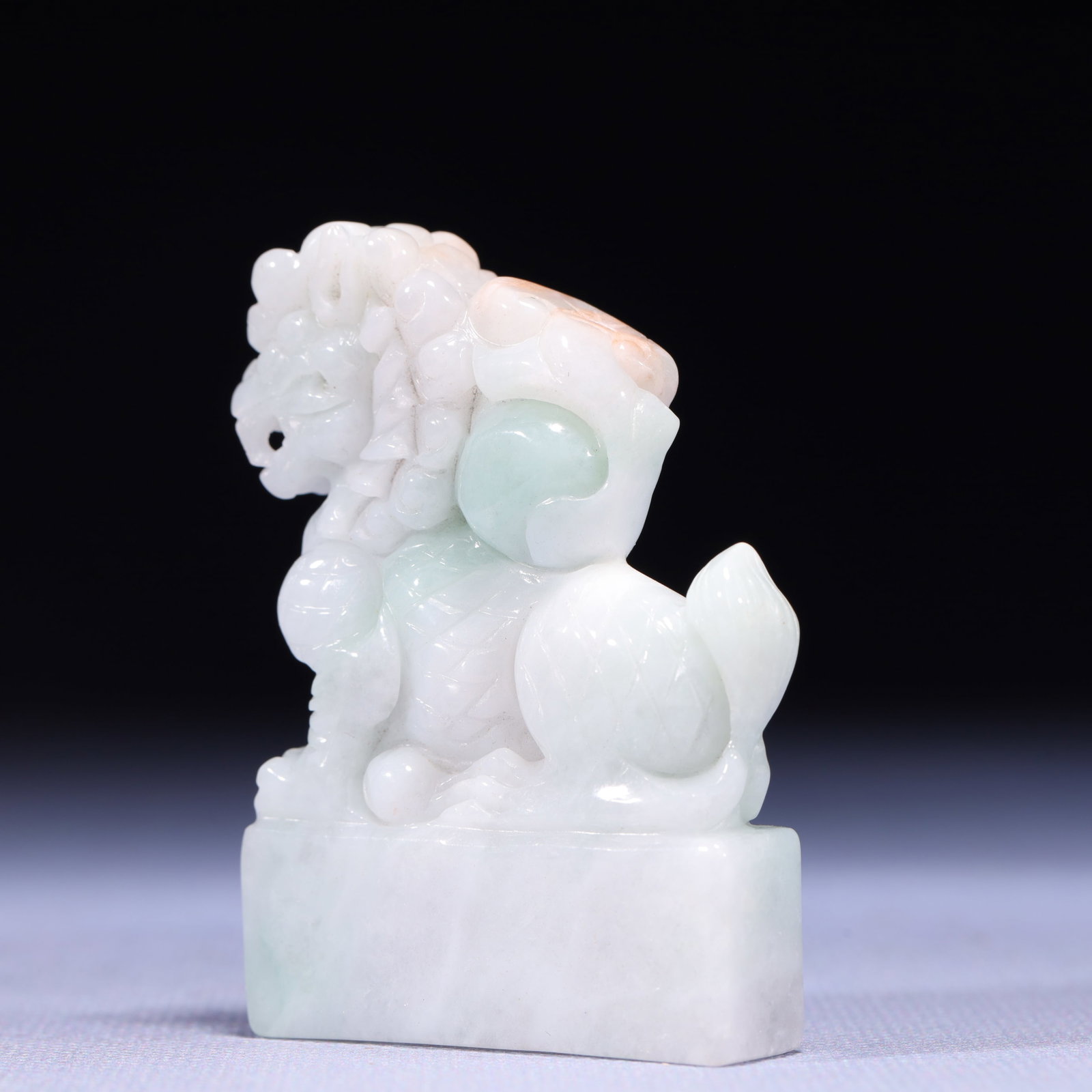 An Exquisite Jadeite Lion Pattern Seal - 6