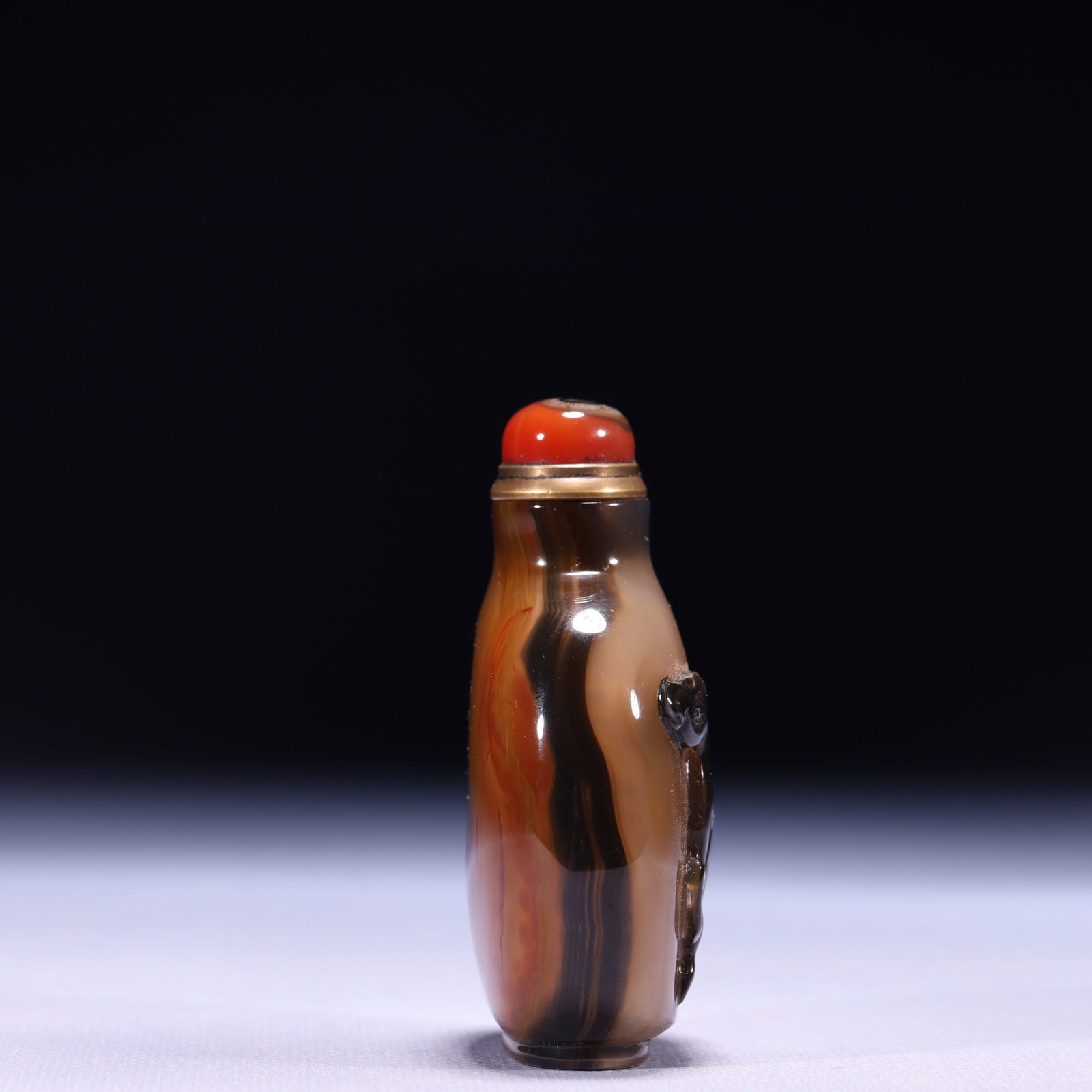 An Exquisite Agate Horse Pattern Snuff Bottle - 4