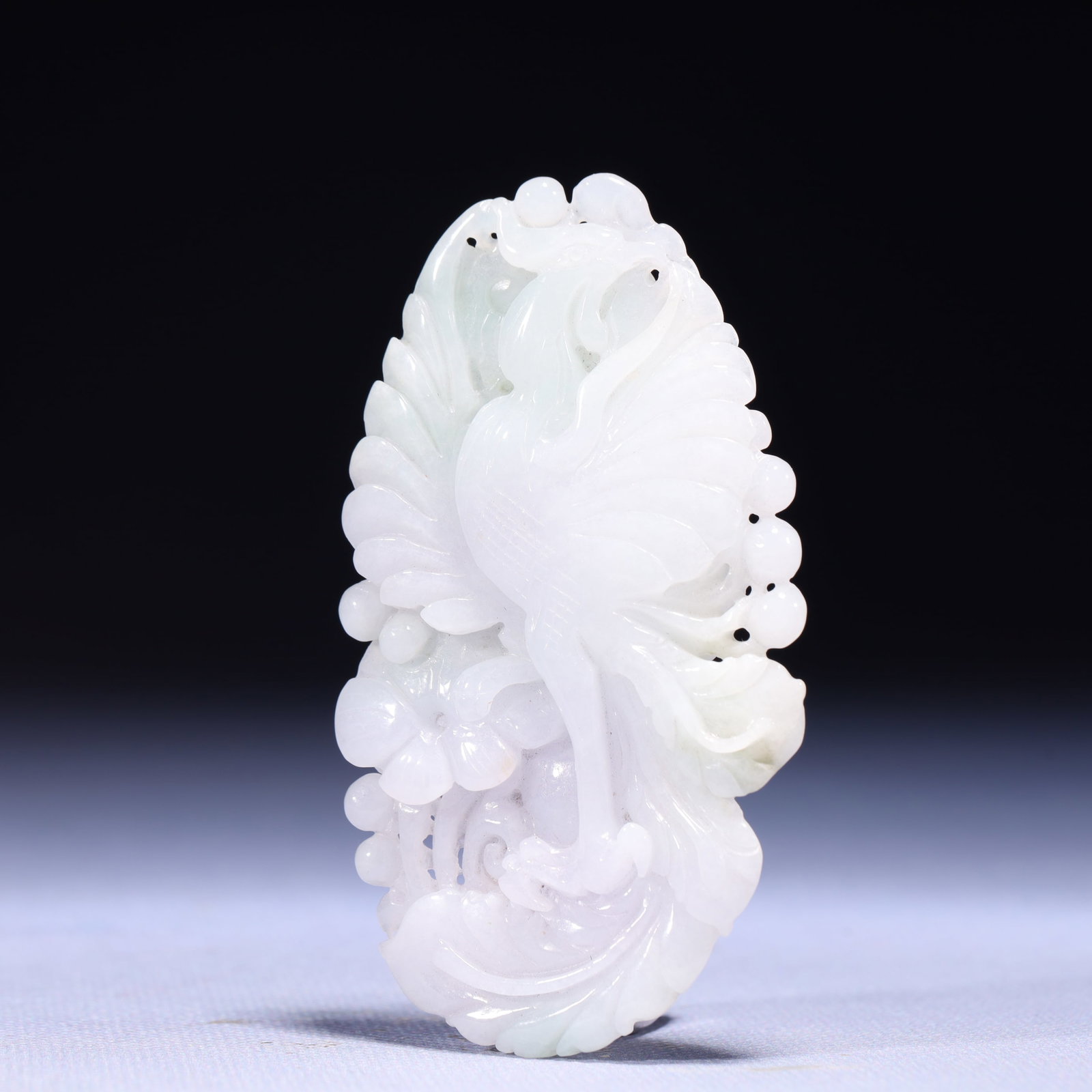 An Exquisite Jadeite Phoenix Pattern Pendant - 2