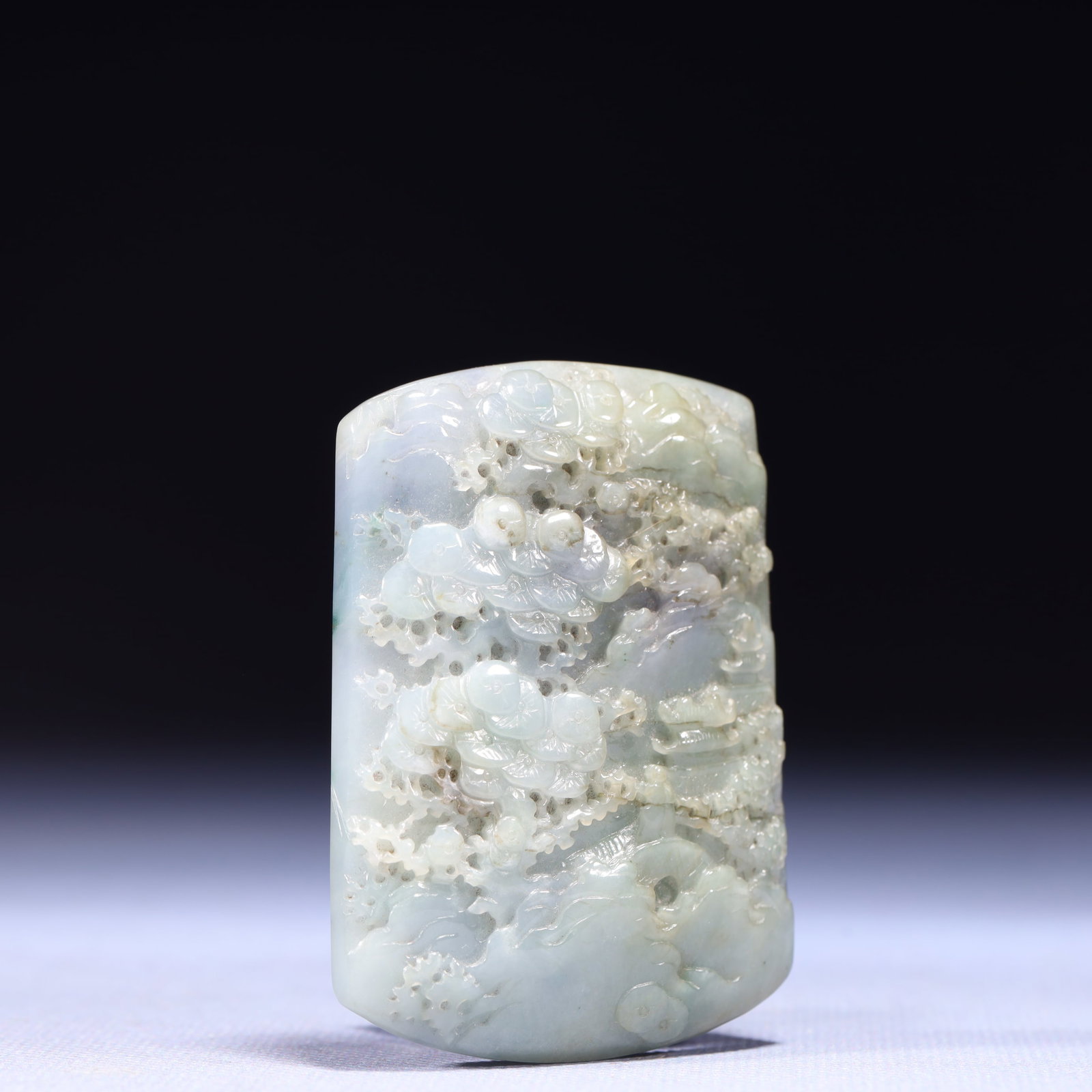 An Exquisite Jadeite Landscape Pattern Pendant - 3