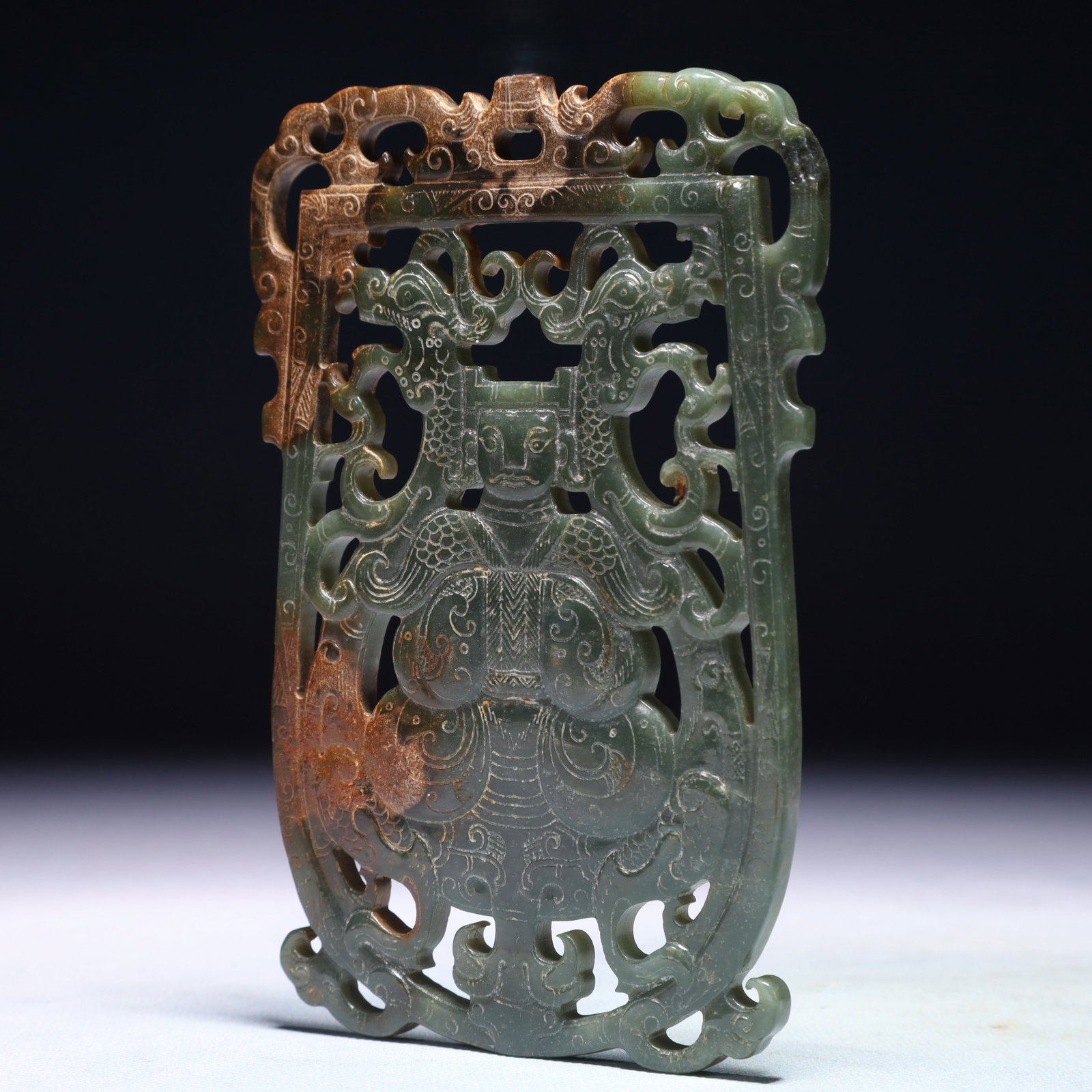 An Exquisite Jasper Figure Pattern Pendant - 2