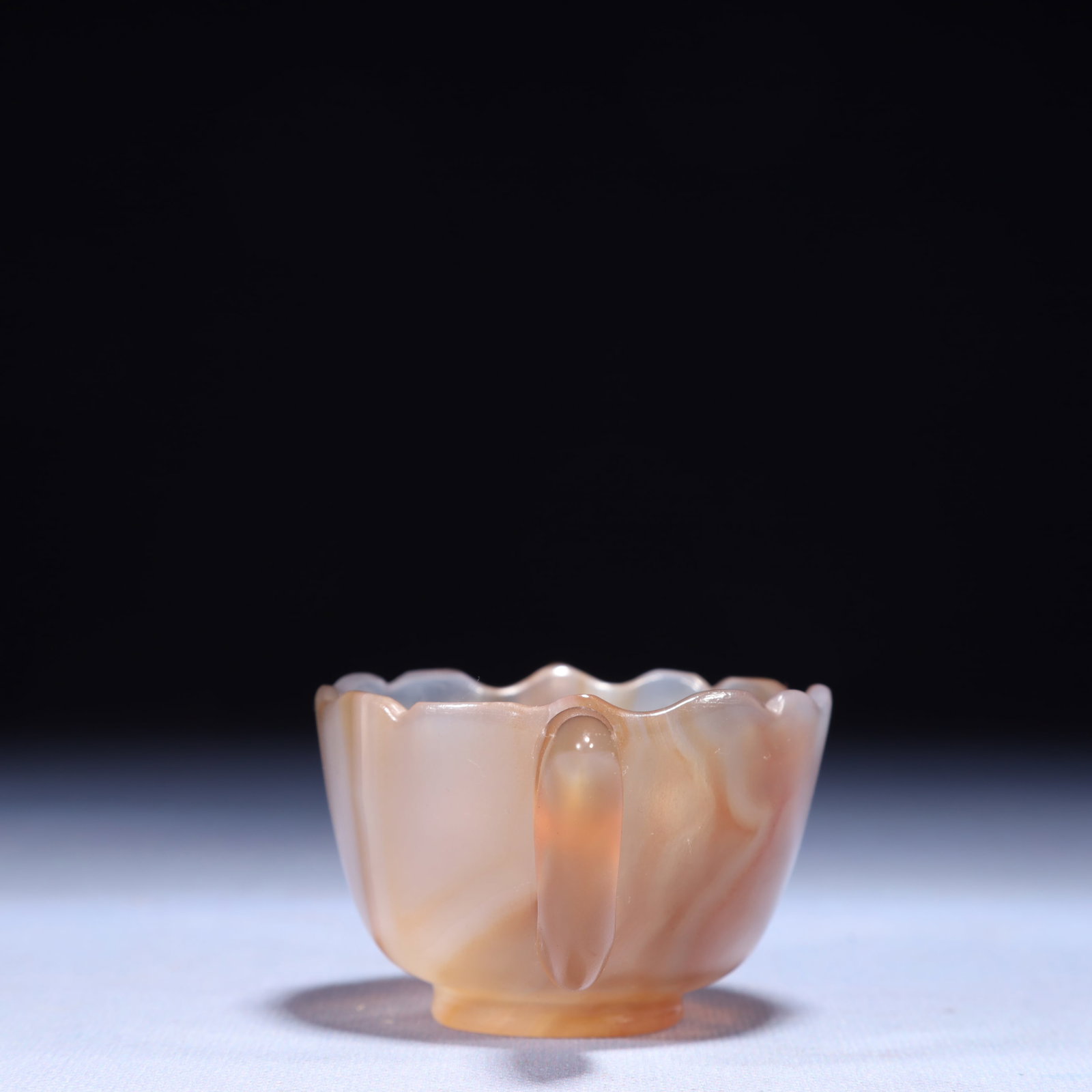 An Exquisite Agate Double-Ears Cup - 7