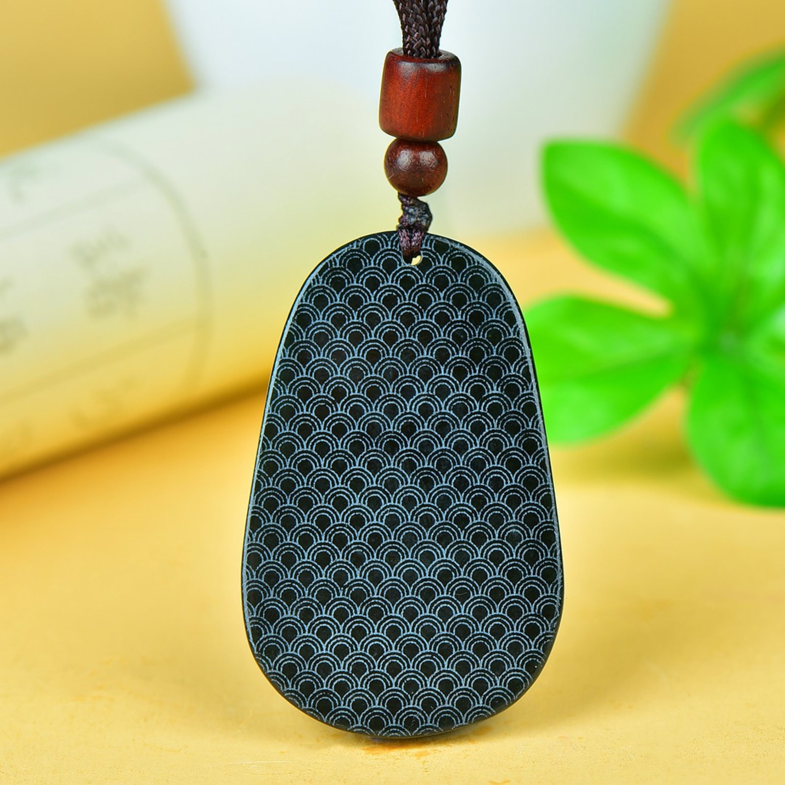 An Exquisite Jasper Landscape Pattern Pendant - 5