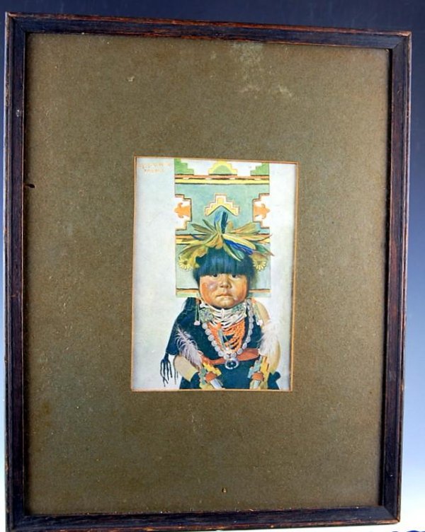 5 prints, E. A. Burbank: 5 prints, E. A. Burbank (Am. 1858-1949), painted or sketched more than 1200 native Americas from 125 tribes from 1892 to 1910 and the only artist to paint Geronimo from life. Each print is approx 5" w