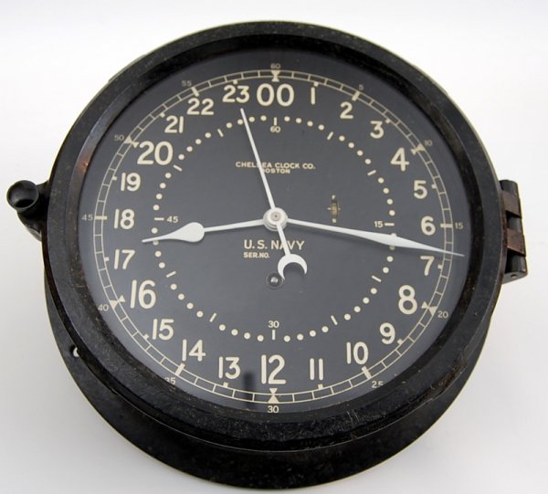 Chelsea U.S. Navy Ship's Clock, LG.
