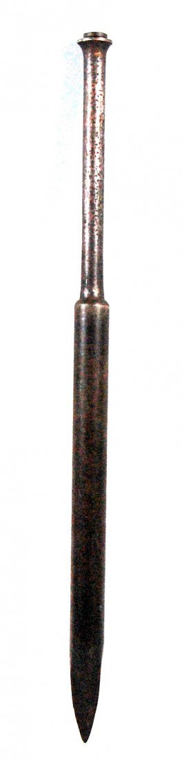 Whaler's Bomb Lance, 19th c.: Whaler's bomb lance similar to the ones invented by Pierce and Cunningham called a darting-gun. This second of a two part, of which the first was the harpoon, was thrust from a hand held device mechan