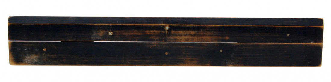 Parallel Rule, Ebonized Wood, 19th C, Nantucket Pa: Parallel Rule, ebonized Wood & brass trim 19th C, from a Nantucket collection. Size: 18" L x 2 7/8" W Weight: 4.7oz Condition: some scratches. Parallel mechanism works smoothly.