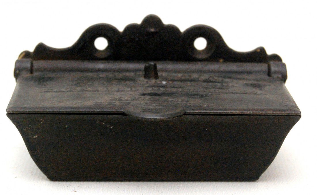 Match Safe, Mallory Wheeler, New Haven 1864 Match: Match safe made by M. W. & Co.(Mallory Wheeler), New Haven, (CT) Stated on the lid "Self Closing, For Matches, Patented, Dec . 20, 1864, M. W. & Co. New Haven. The company established in 1834 and cont