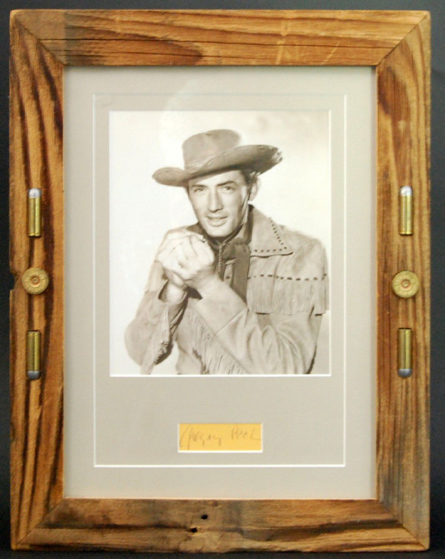 Autographed Picture of Gregory Peck Autographed ph: Autographed photo of Gregory Peck with Certificate of Authenticity from R & R Enterprises. Peck appears in the image as he was dressed for the movie "Duel in the Sun", his first lead roll which propel