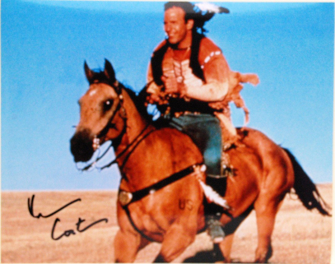 Autographed Picture of Kevin Costner Autographed p: Autographed photo of Kevin Costner from "Dances With Wolves". Costner developed the film over five years, with a budget of only $22 million. Dances with Wolves had high production values and won 7 Aca