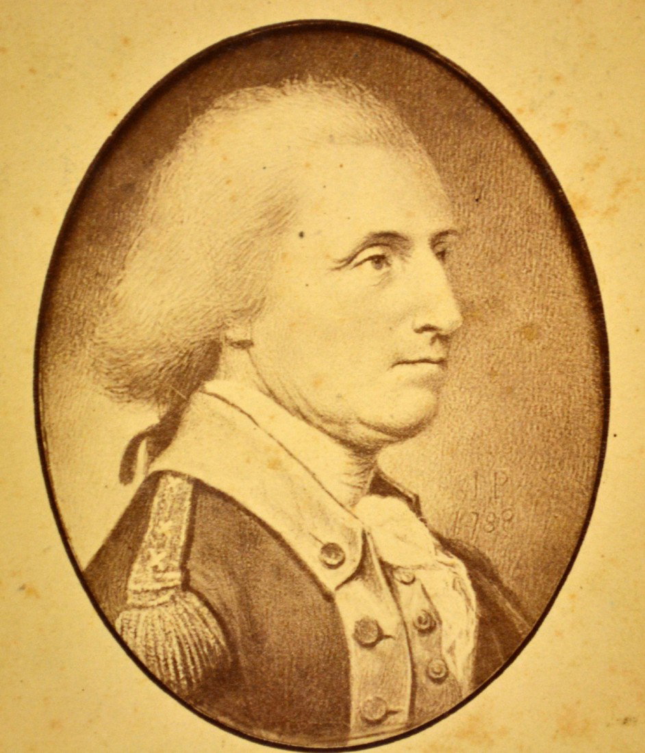 Albumen Image Washington's 'Original Miniature': Albumen Image Washington's 'Original Miniature' - 'photographed from the original miniature (by Peale, 1788), owned by and now in the possession of the Artillery Corps Washington Grays, Philadelphia, 