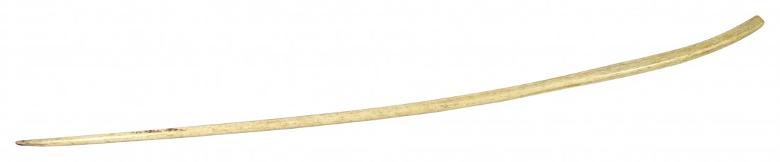 Whalebone Cane, 18th century: Whalebone Cane, 18th century Materials: Cane Construction: Whalebone Date: None Description: 19th century Whalebone Cane, walking stick, possibly a rib bone. Size: 31" L x .75" wide Weight: 8.oz. Cond
