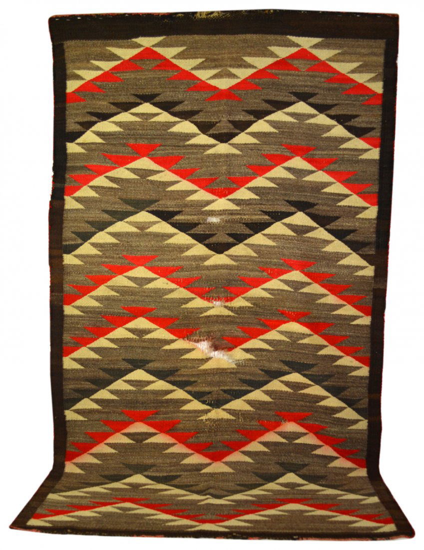 Rug, Two grey hills, Navajo, geometric,c.1930