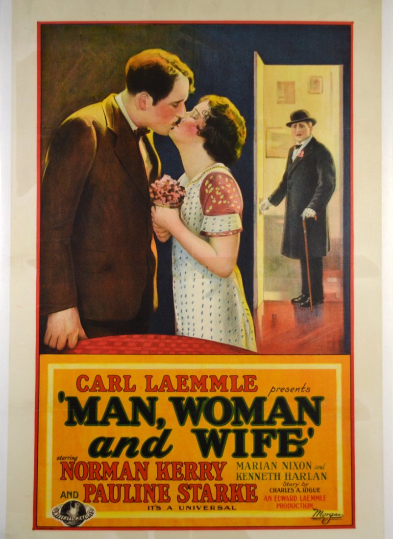 Movie Poster, "Man, Woman and Wife" 1929: Movie Poster, "Man, Woman and Wife" 1929 A movie poster for "Man, Woman and Wife" released in 1929. Starring Norman Kerry and Pauline Stark with Marian Nixon and Kenneth Harlan. Presented by Universal