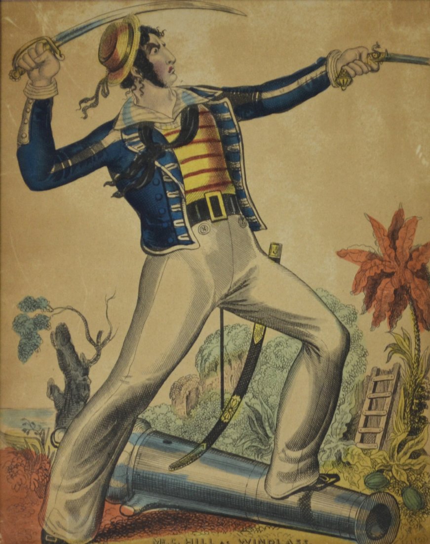Print, 'Mr. C. Hill as Windlass': Print, 'Mr. C. Hill as Windlass' Title: Mr.C Hill as Windless" Artist: W.G.Webb Publisher: William George Webb (1821-1890) Engraver: W. G. Webb Description: Hand colored theatrical print, titled "Mr. 